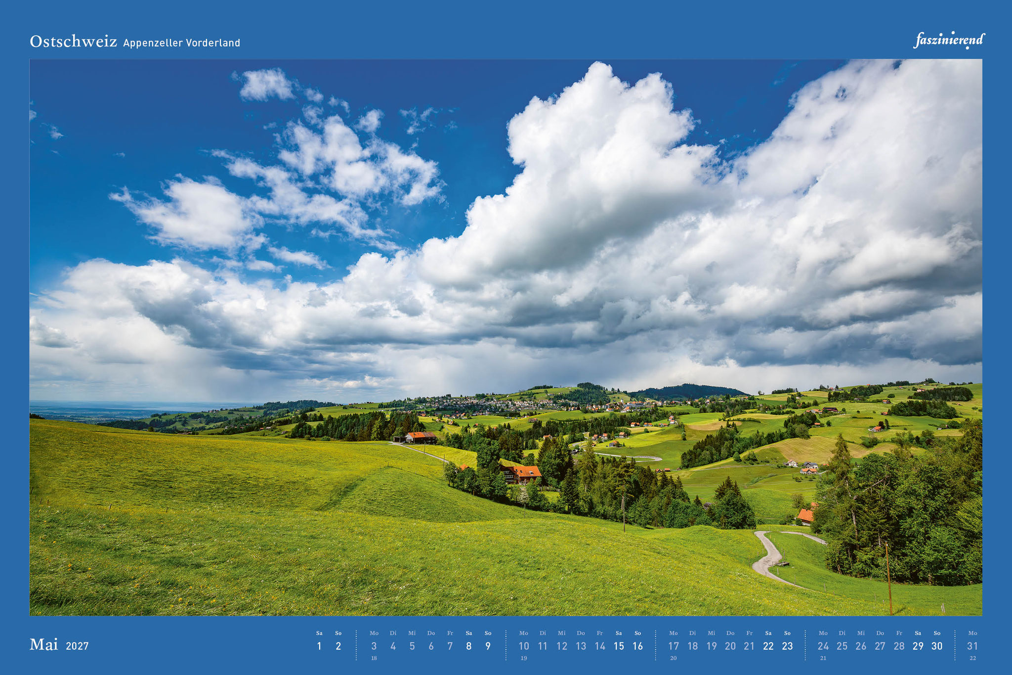 Wandkalender Kalender 2027 Ostschweiz