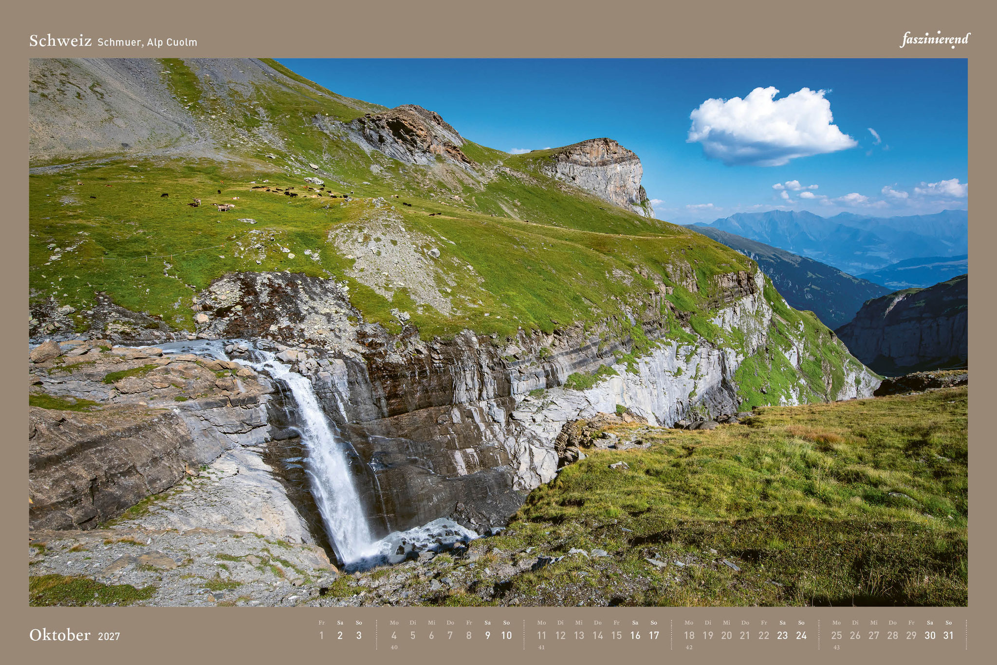 Wandkalender Kalender 2027 Schweiz