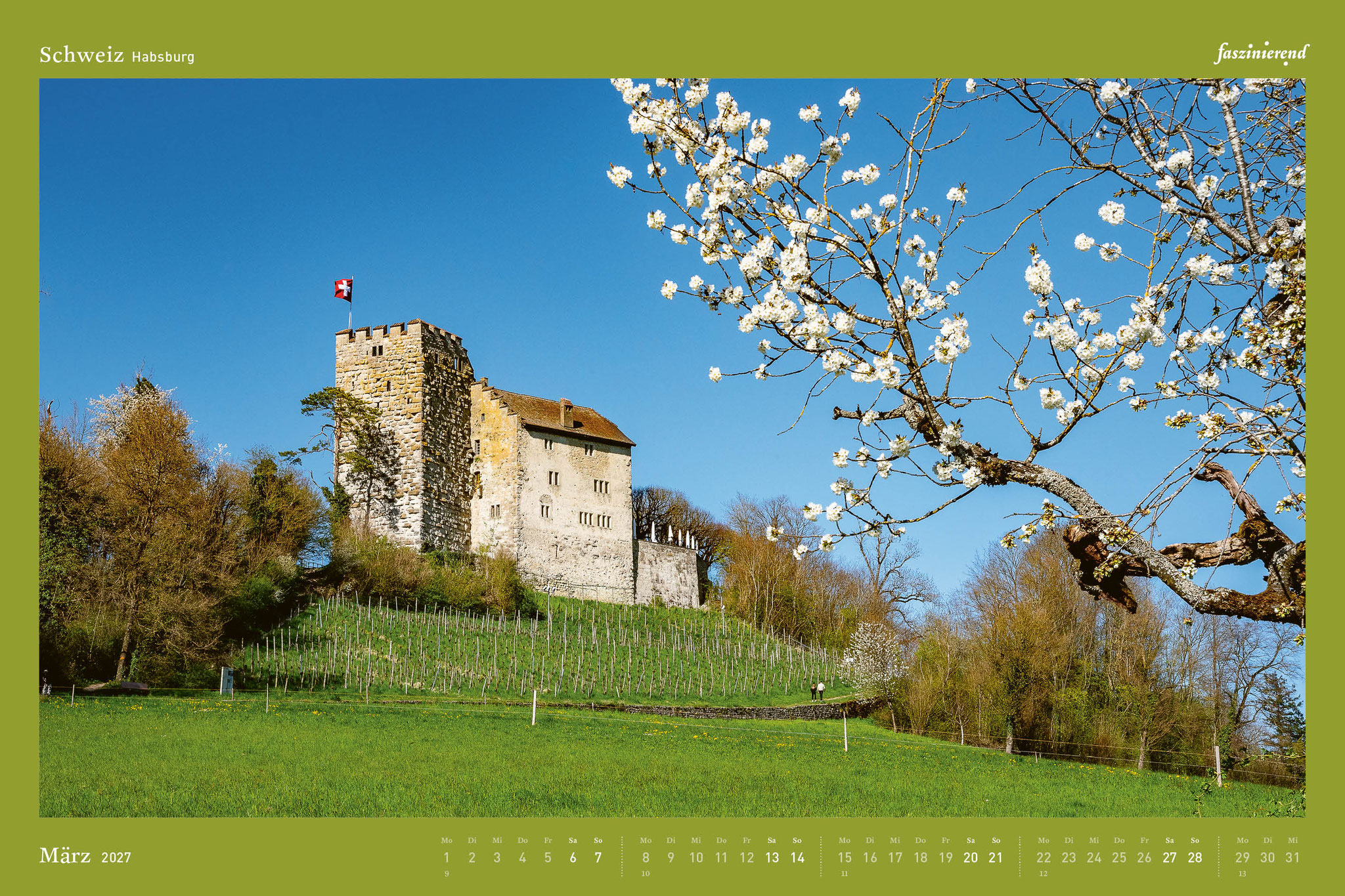 Wandkalender Kalender 2027 Schweiz