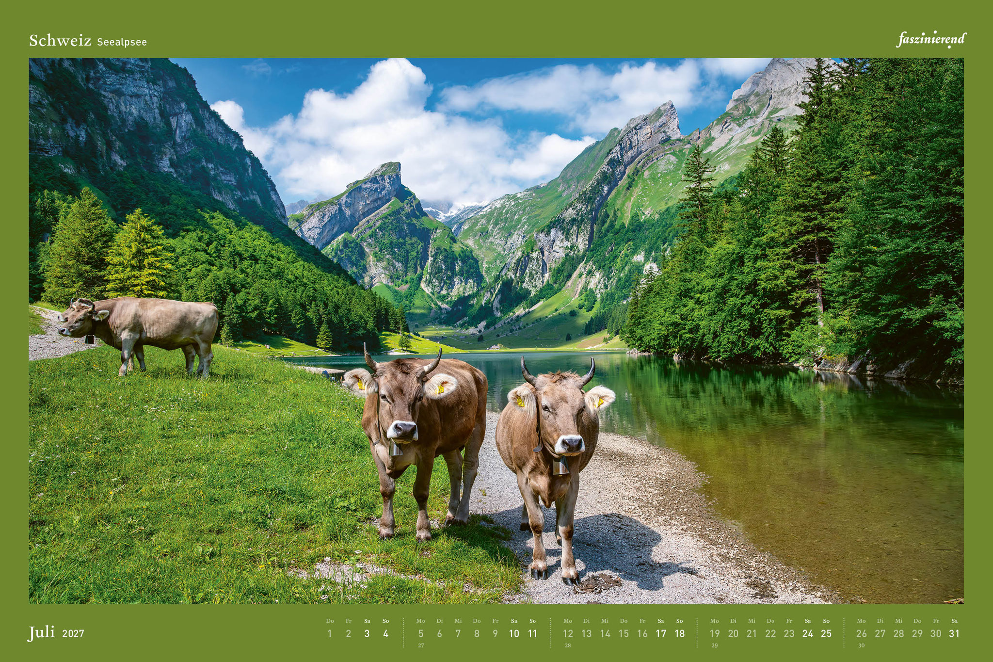 Wandkalender Kalender 2027 Schweiz