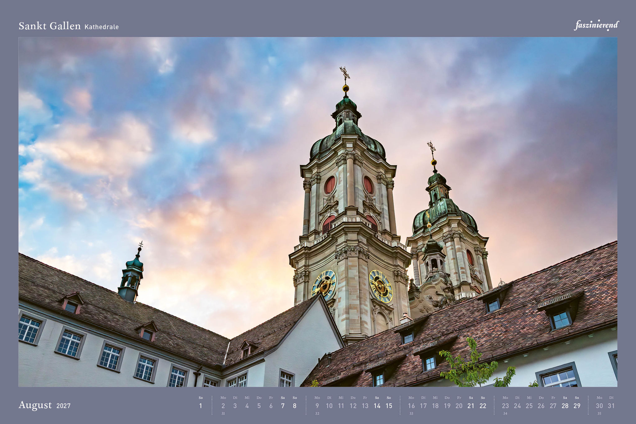Wandkalender Kalender 2027 Sankt Gallen