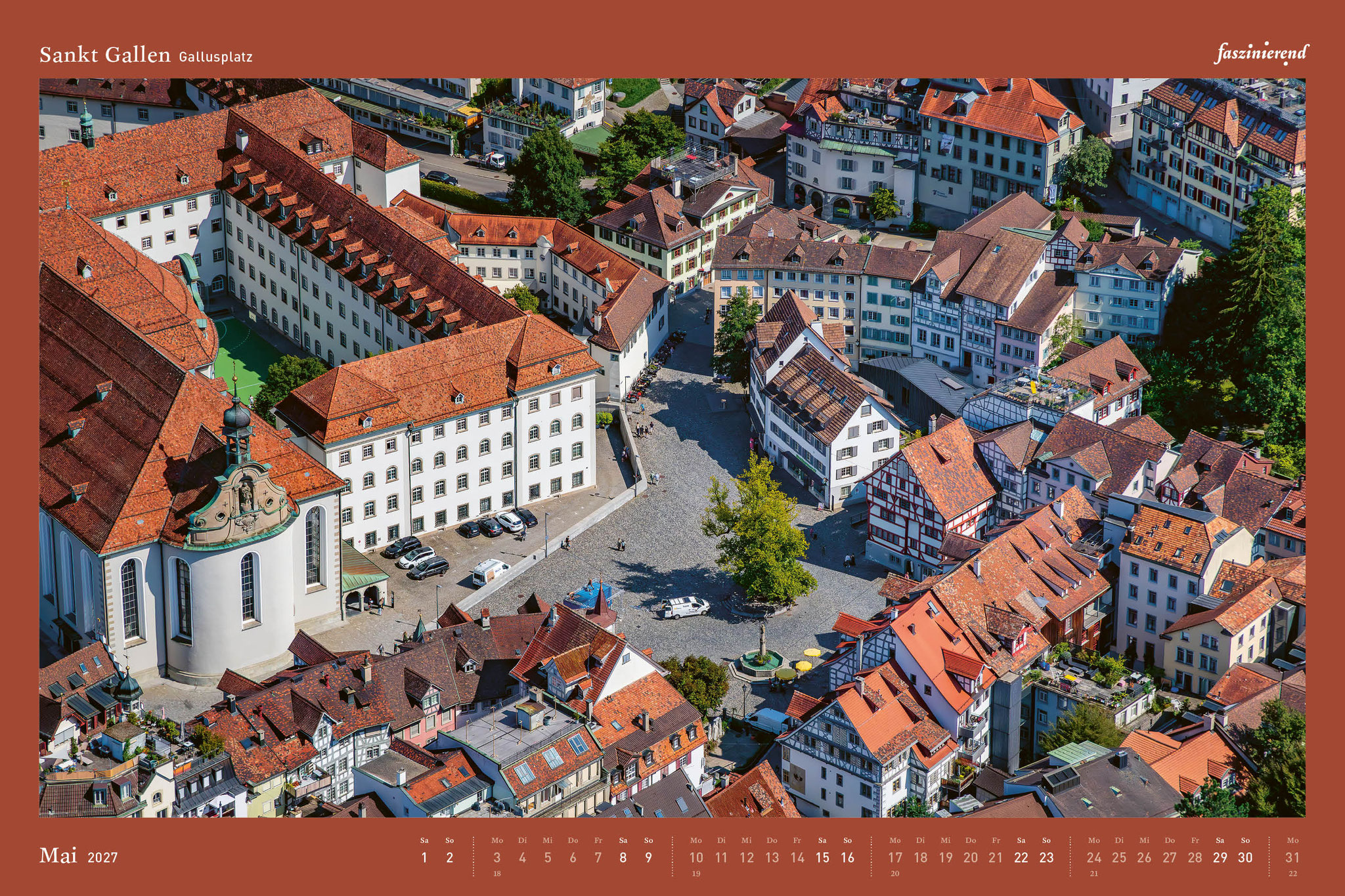 Wandkalender Kalender 2027 Sankt Gallen