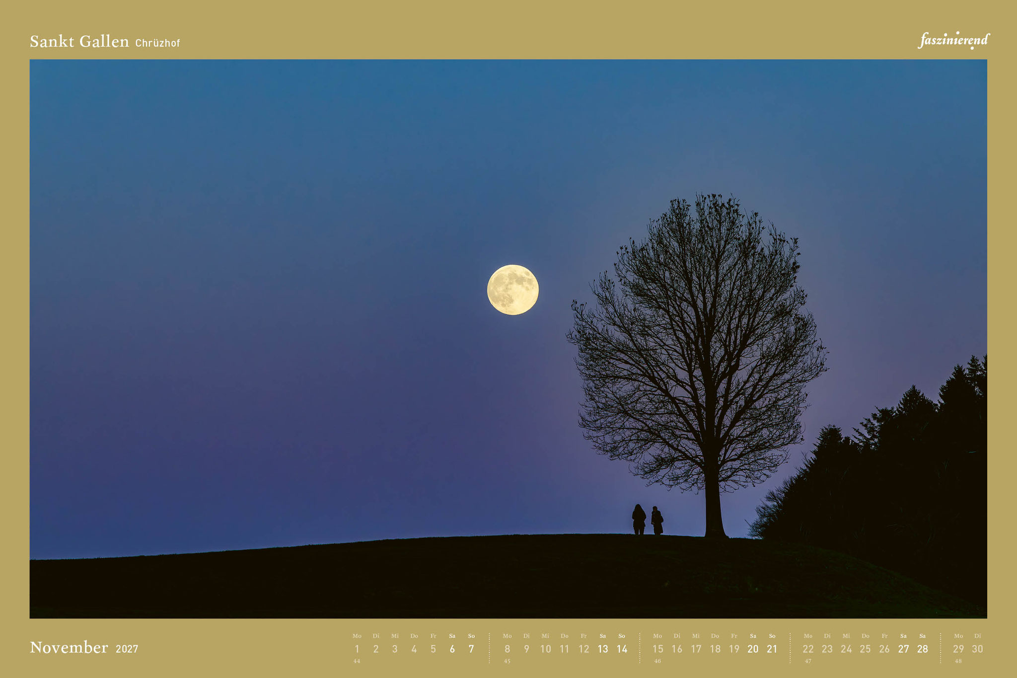 Wandkalender Kalender 2027 Sankt Gallen