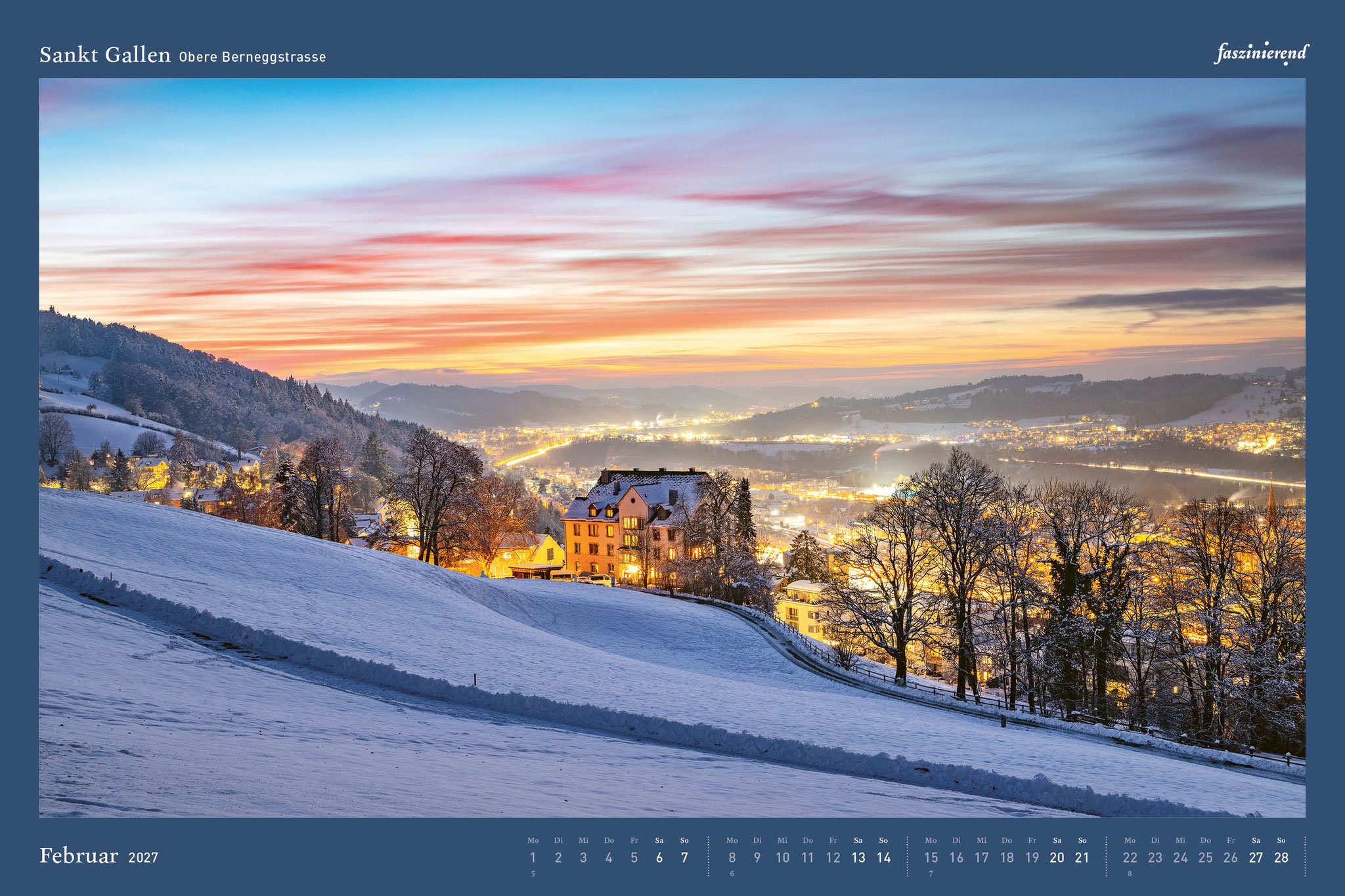Wandkalender Kalender 2027 Sankt Gallen