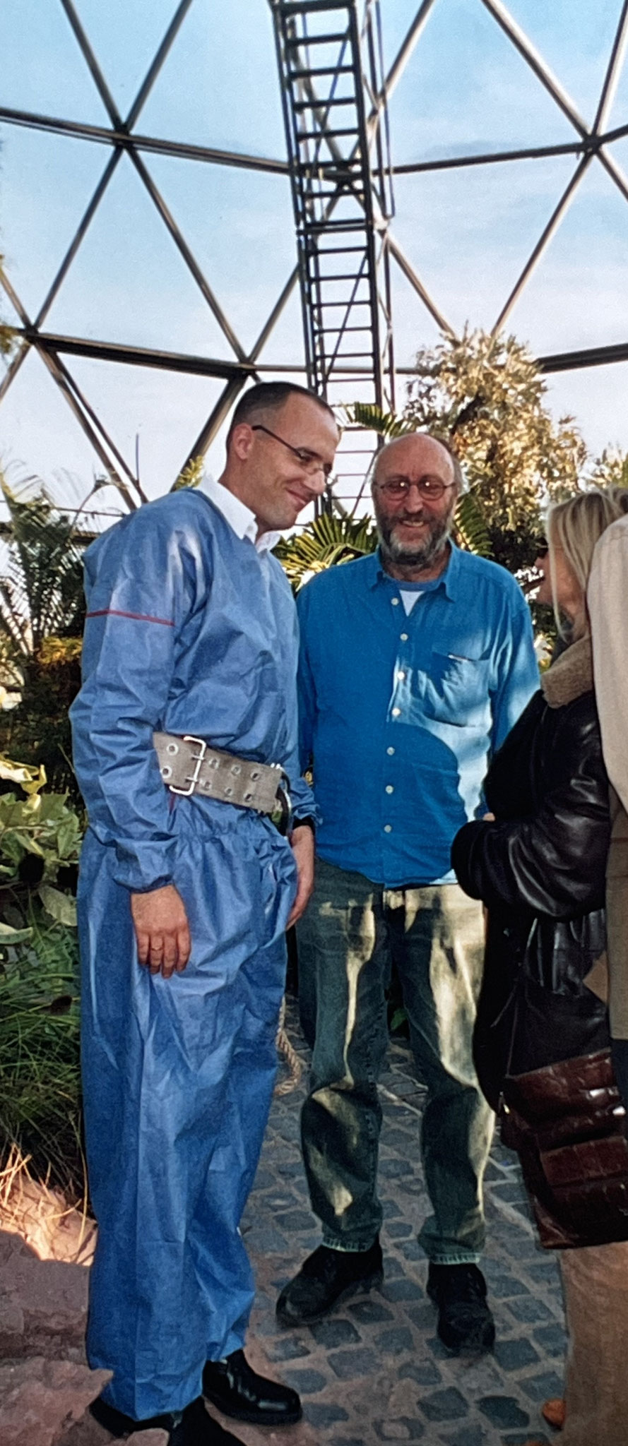 The composer Gerhard Fleischmann and me, ready to embark the stairs into the dome