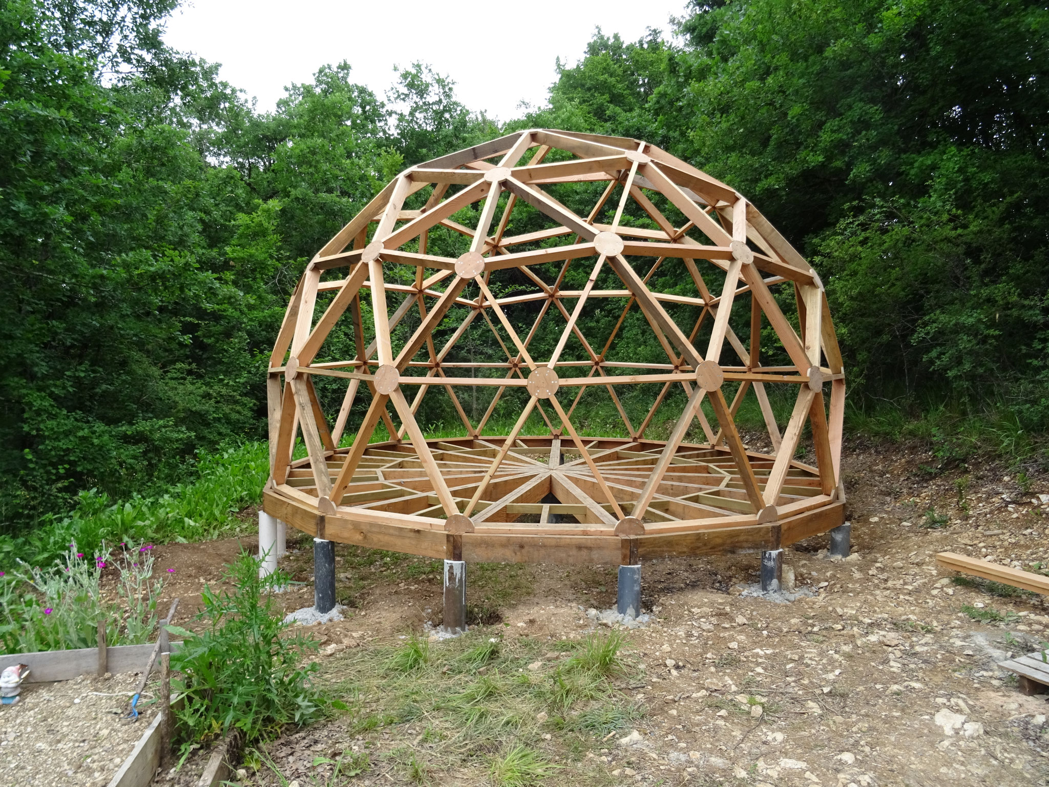 Dôme géodésique serre habitat bulle de 20m² Structure Nomade