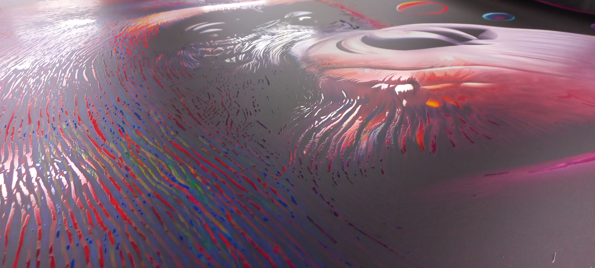 Impression sur dibond avec vernis sélectif