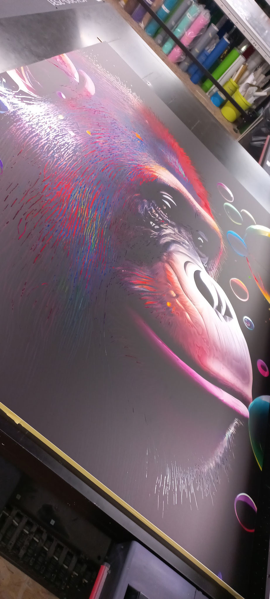 Impression sur dibond avec vernis sélectif