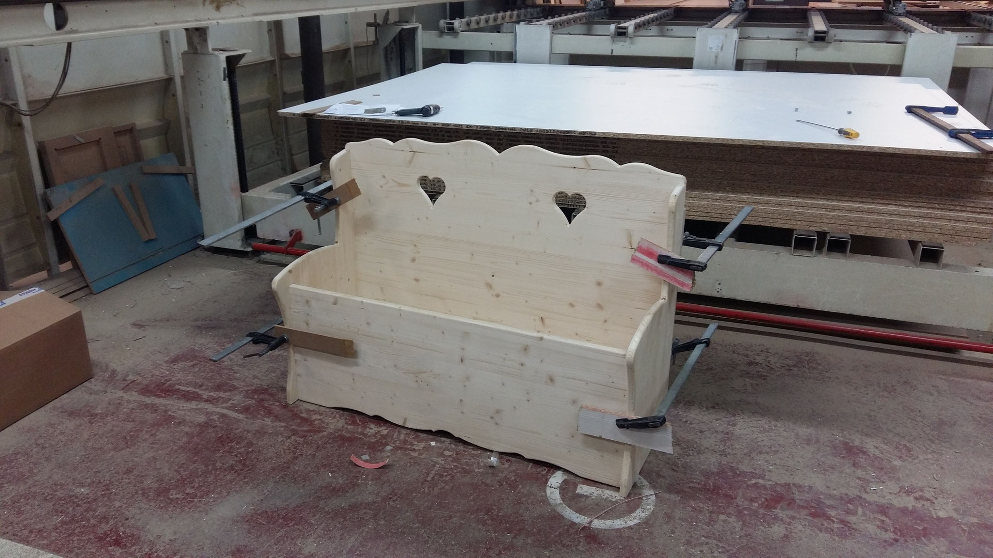 Banc coffre pin massif