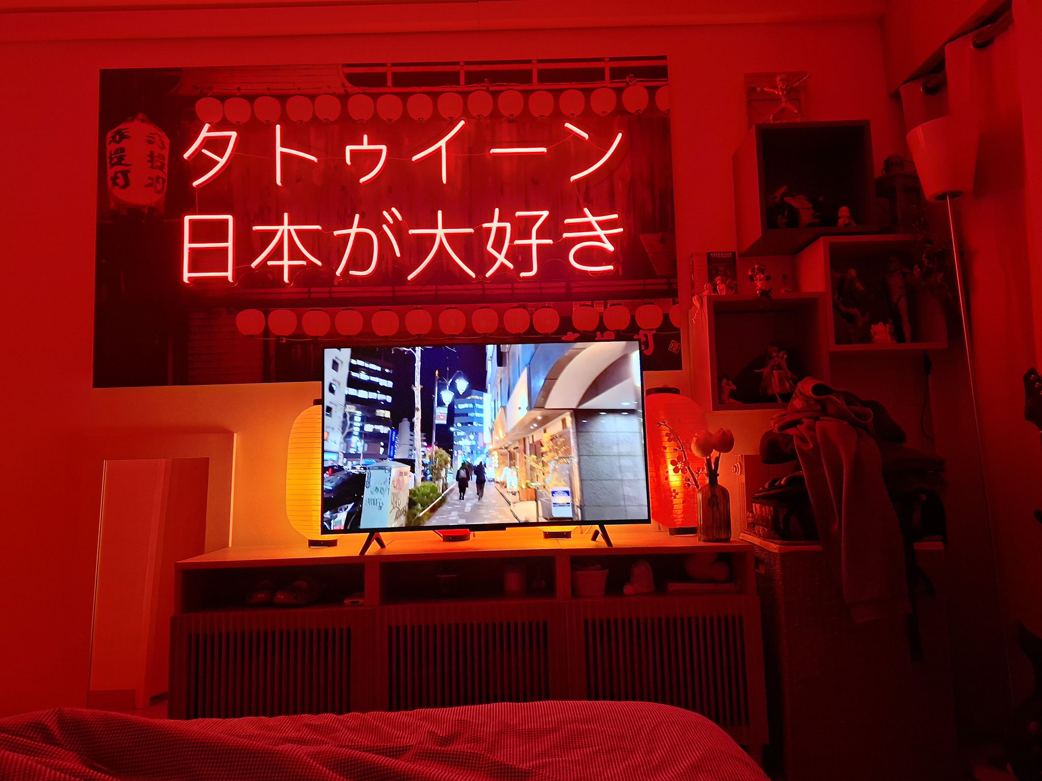 Néon led posé sur dibond imprimé