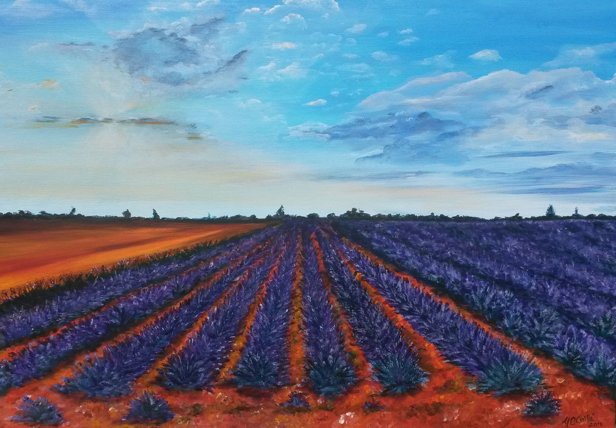 "Roussillon" - Acryl auf Leinwand /  Acrylique sur toile   50 x 70 cm