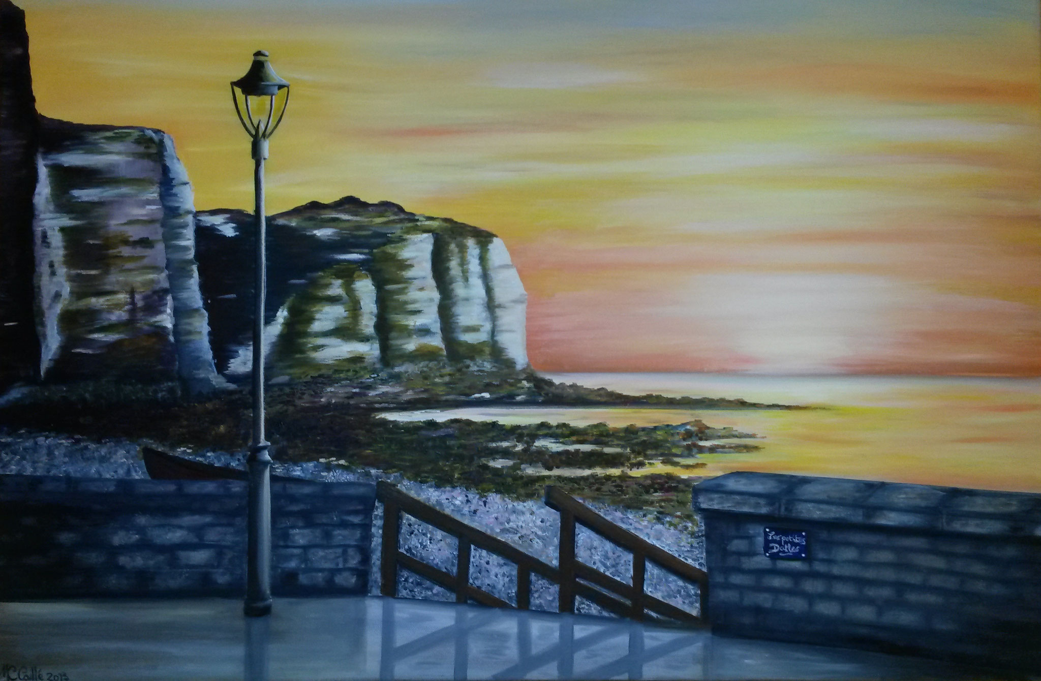 "Les petites Dalles" - Öl auf Leinwand / Huile sur toile  60 x 80 cm 