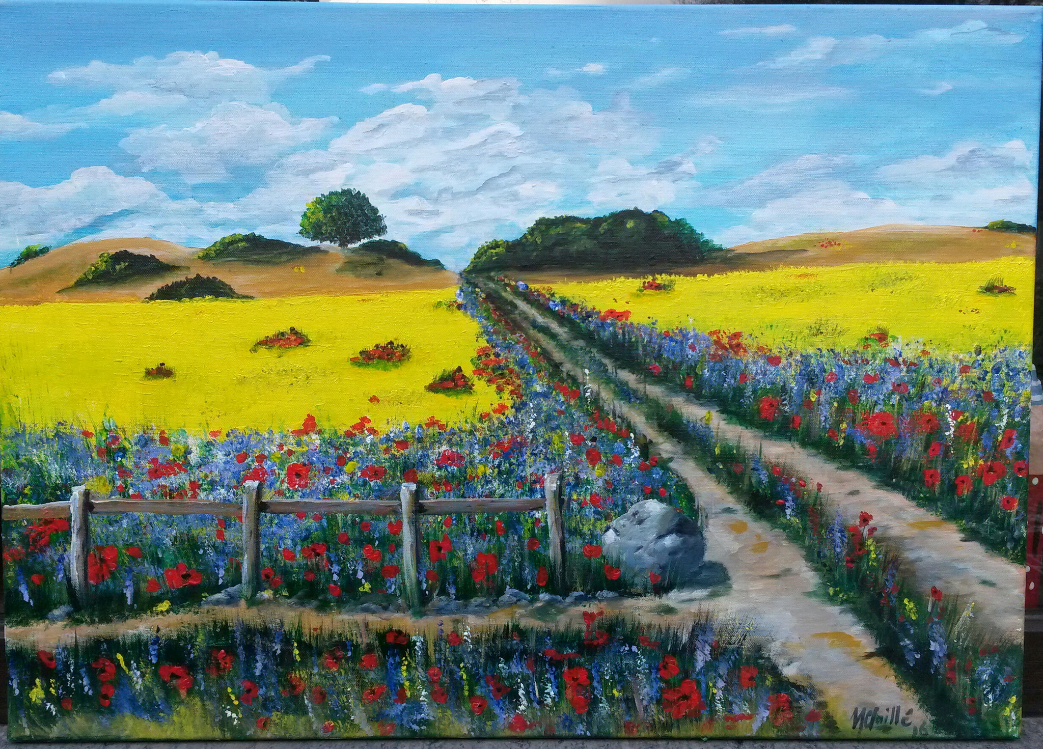 "Impressions Rügen" - Acryl auf Leinwand / Acrylique sur toile  50 x 70 cm