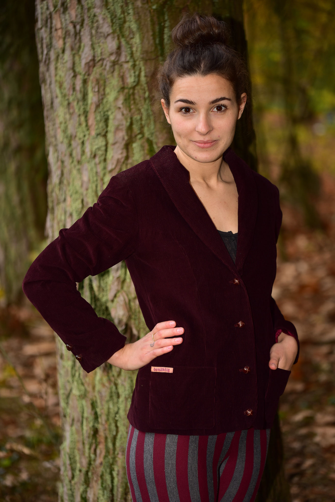 Blazer aus Cordsstoff mit Seitentaschen,