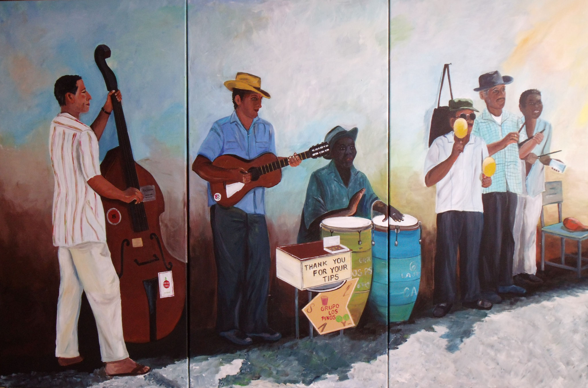 Musica en Vivo, Triptychon (3x 120x60 cm)