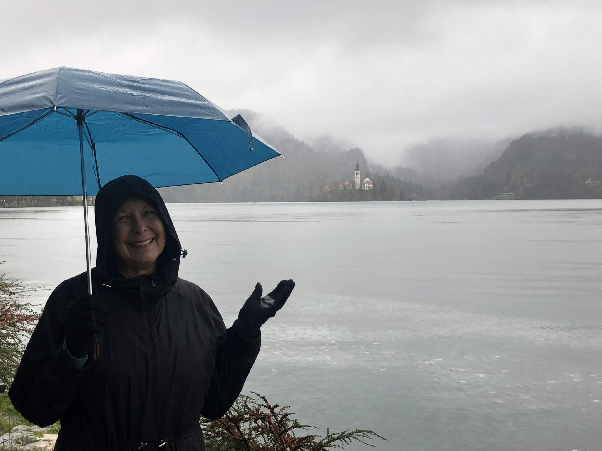 Back to the rain at Lake Bled, but a great walk.
