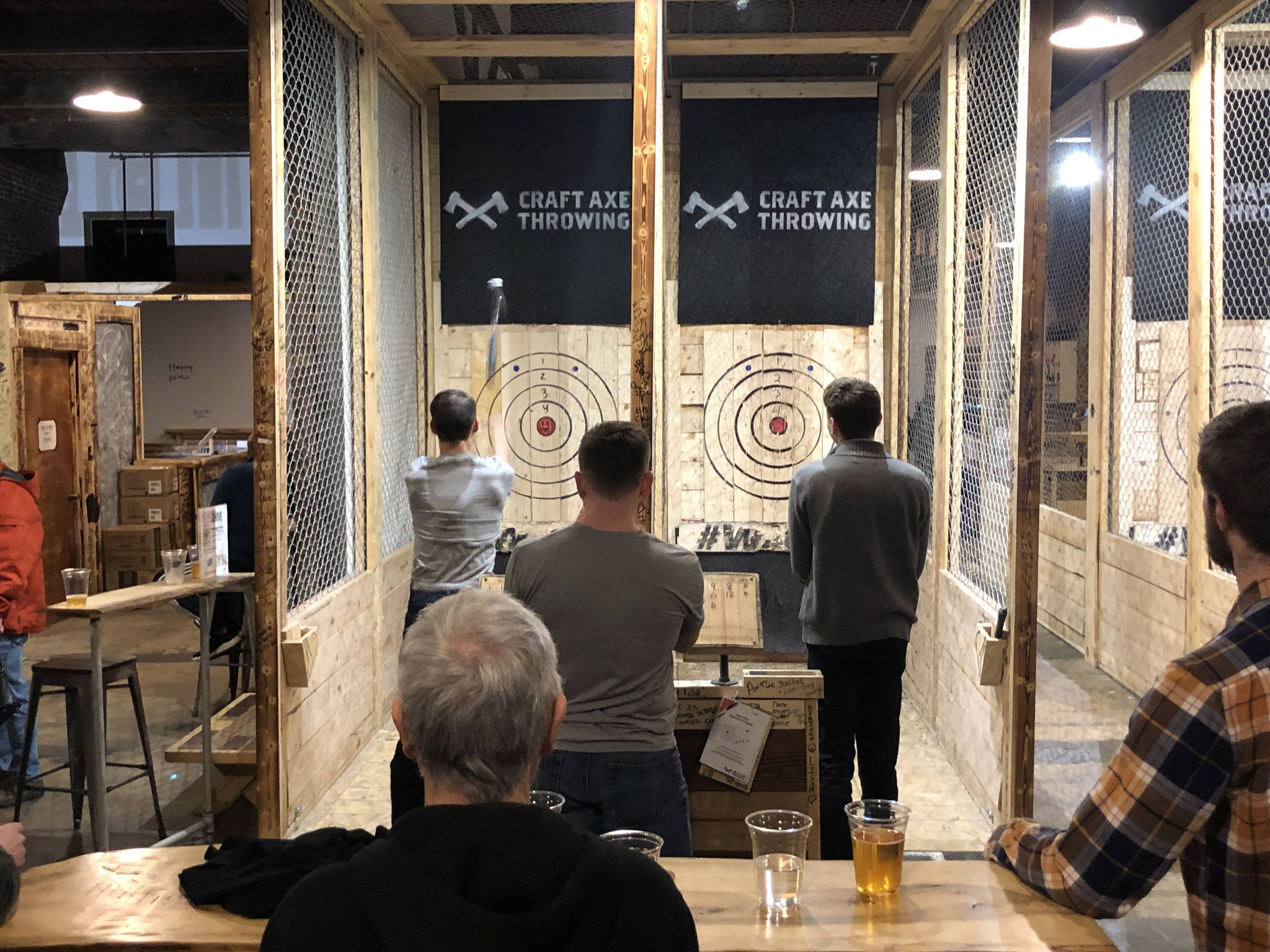 Jerry went axe throwing!