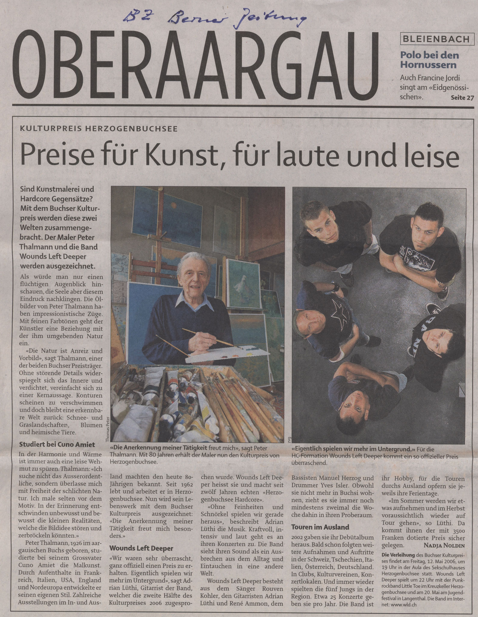 2006, Kulturpreis: Zeitungsbericht