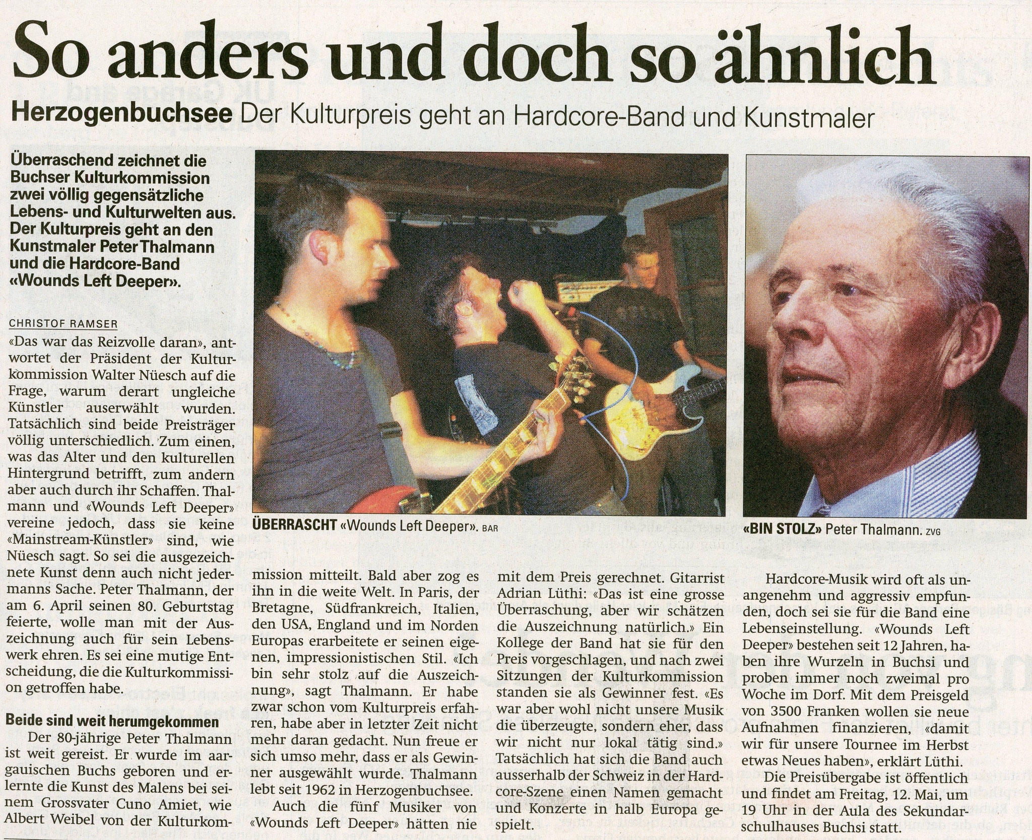 2006, Kulturpreis: Zeitungsbericht
