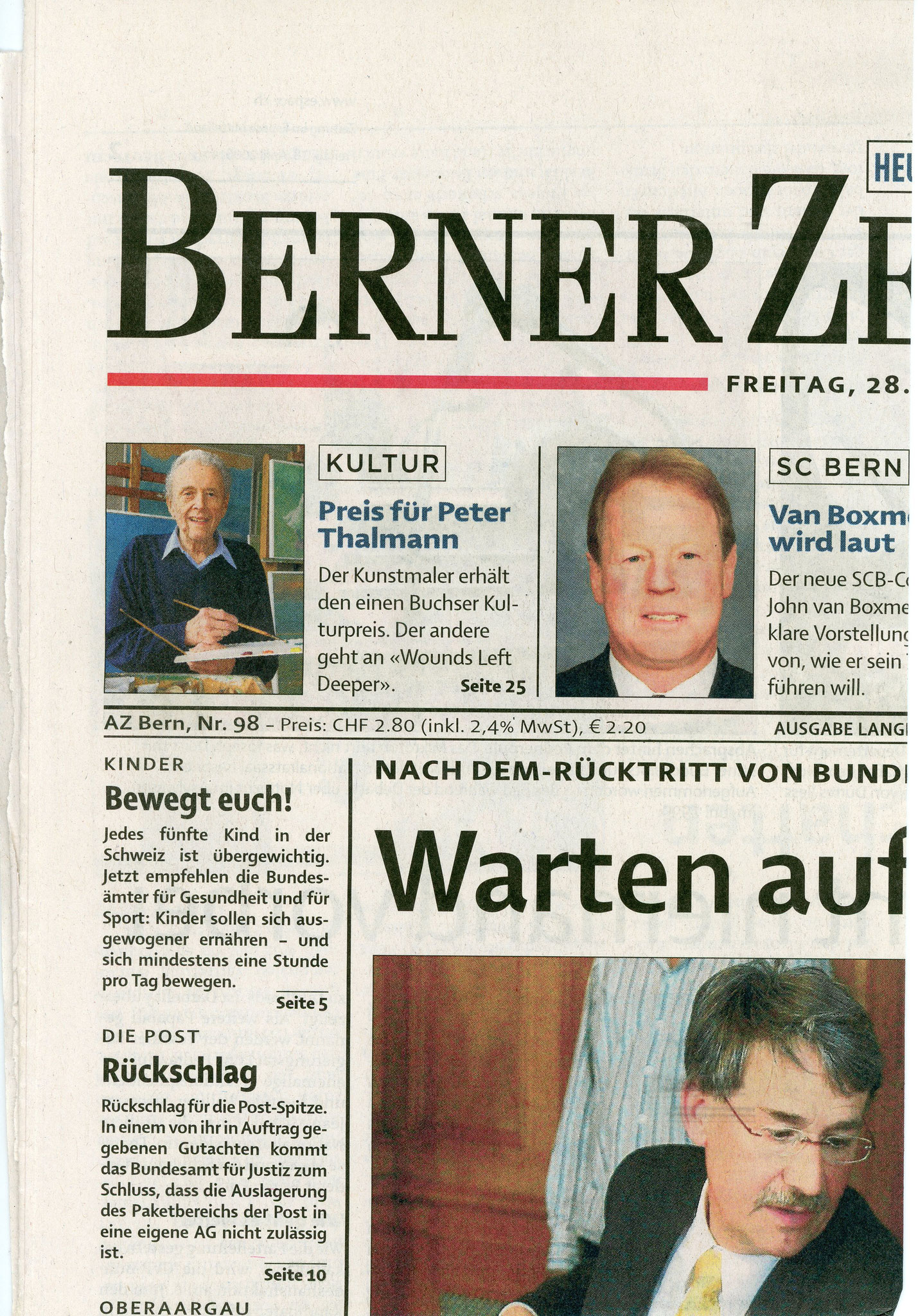 2006, Kulturpreis: Zeitungsbericht