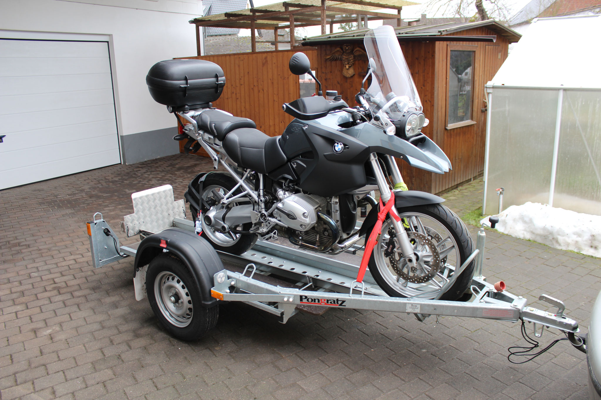 Motorradanhänger für 1 Motorrad / Roller Lang Wohnmobile