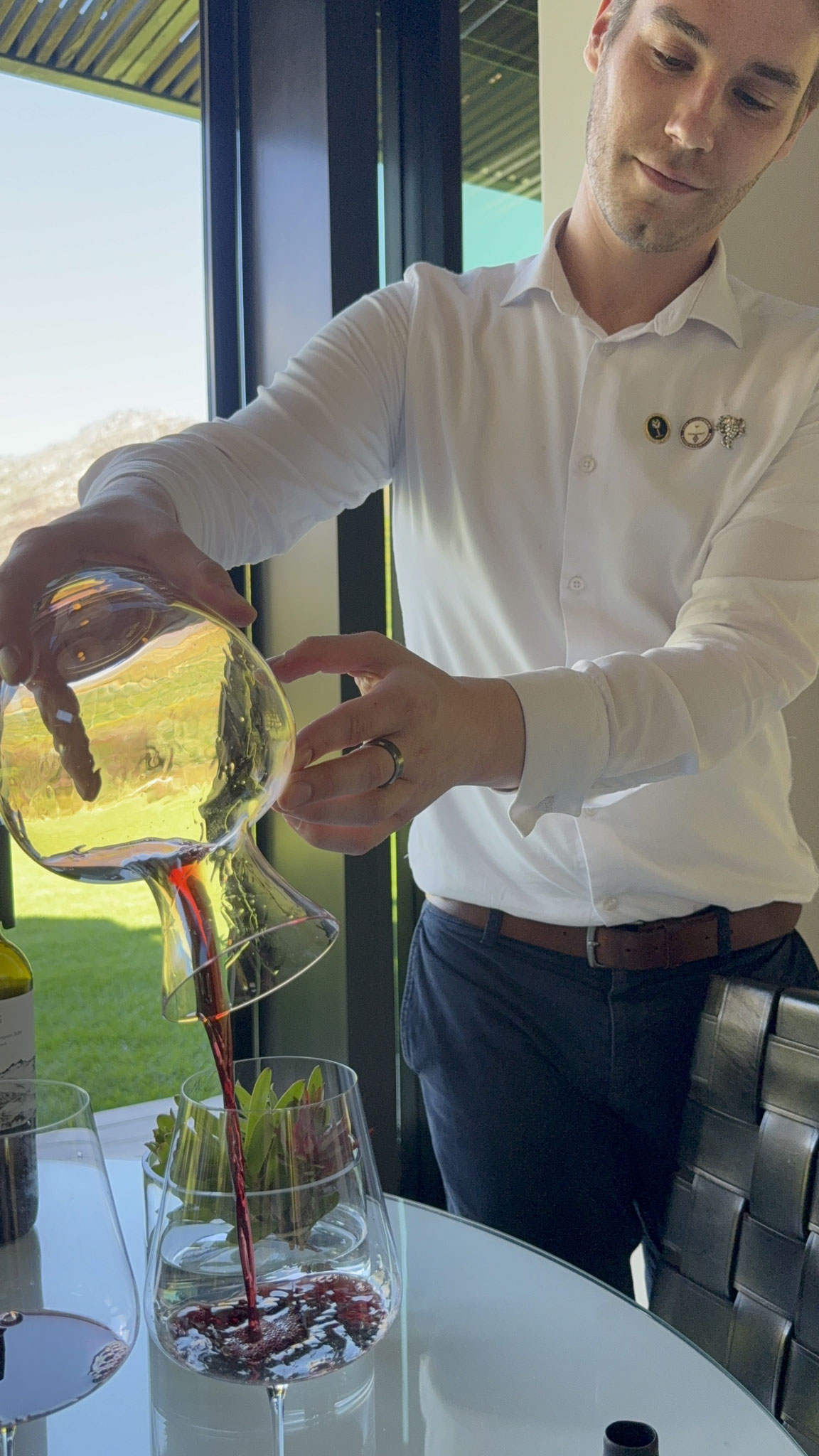 Decanteren.