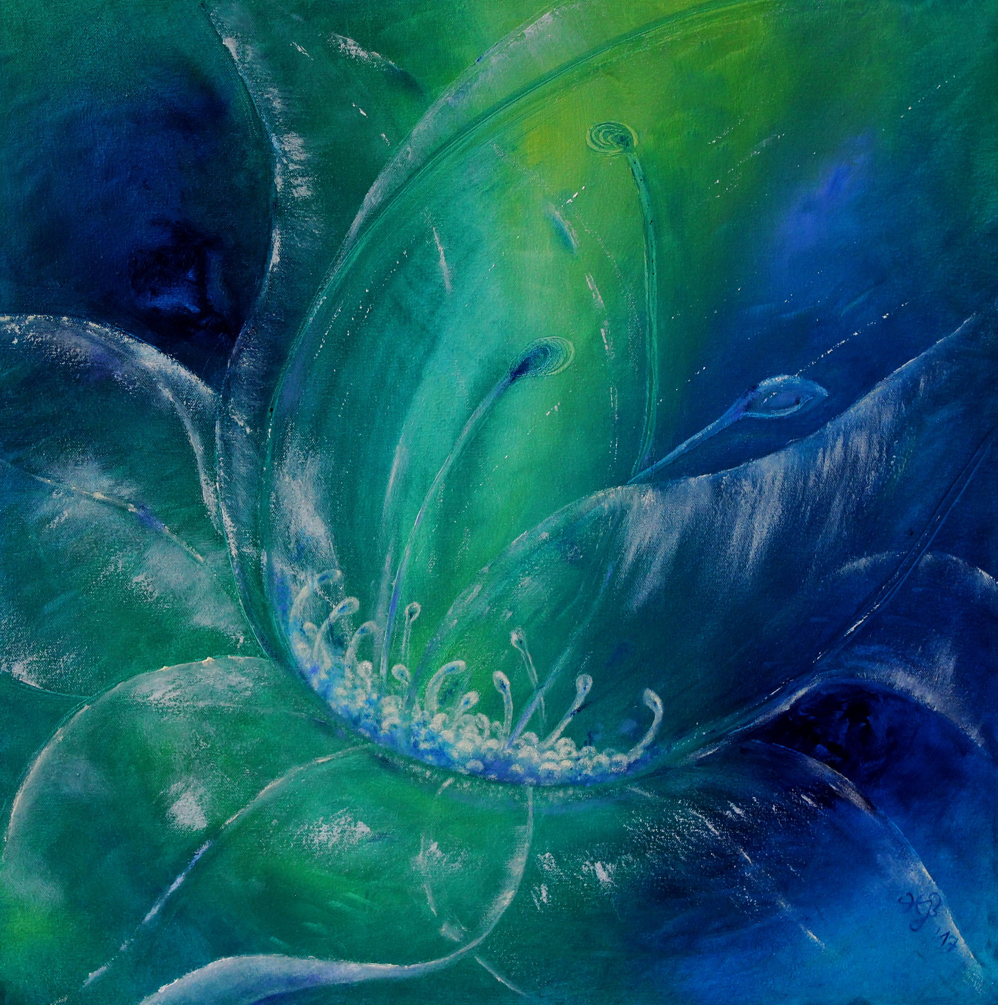 Mystik - Geborgenheit, 2017, Öl, 60 x 60 cm