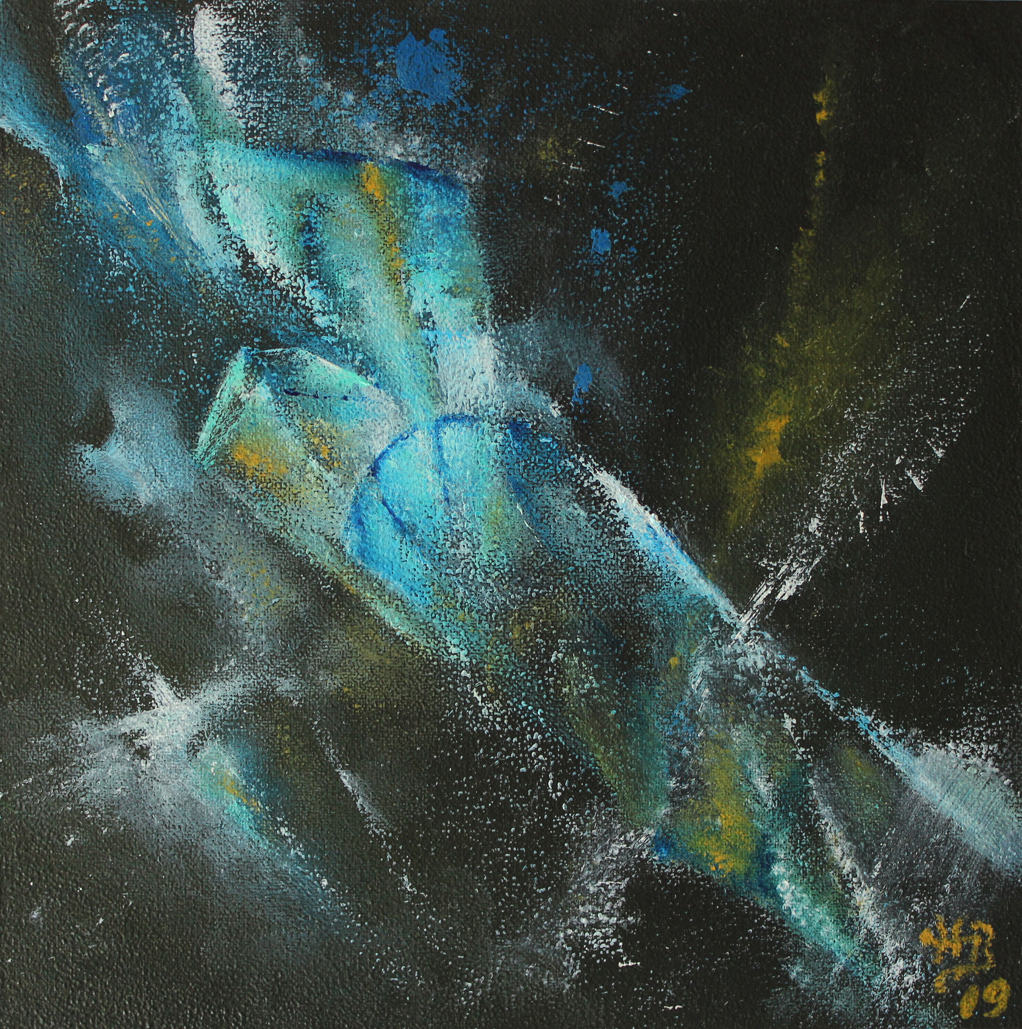 Kristall/Eis, 2019, Öl, 30 x 30 cm