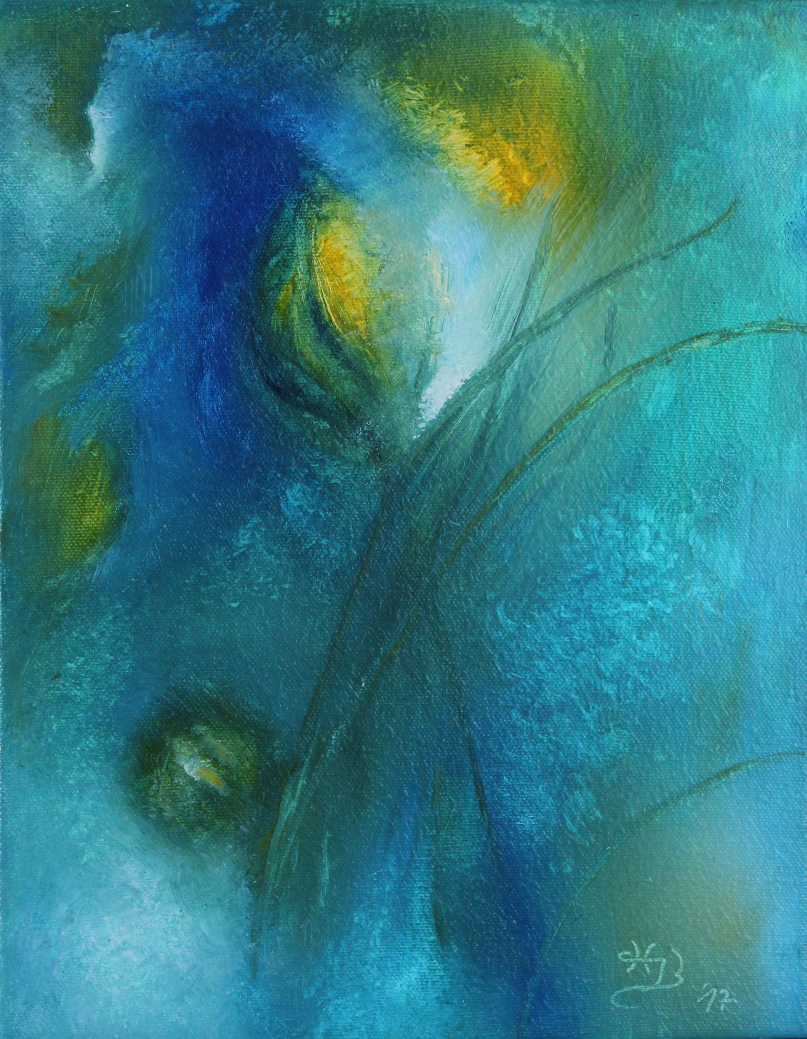 Dialog, 2017, Öl, 30 x 24 cm