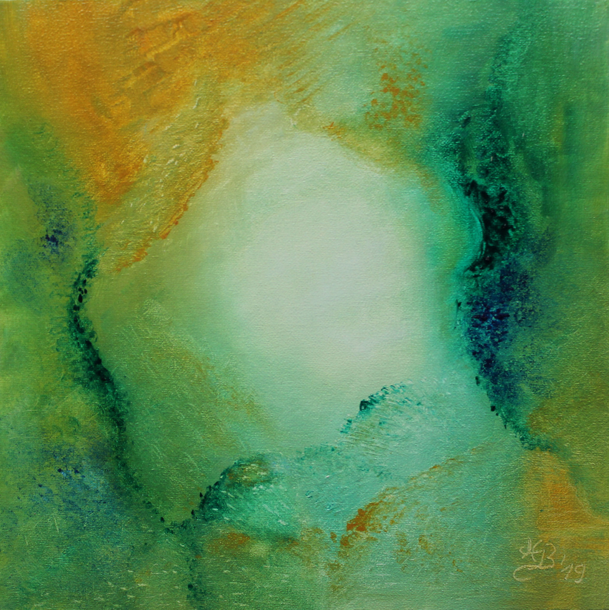 Inneres Licht I, 2019, Öl, 30 x 30 cm