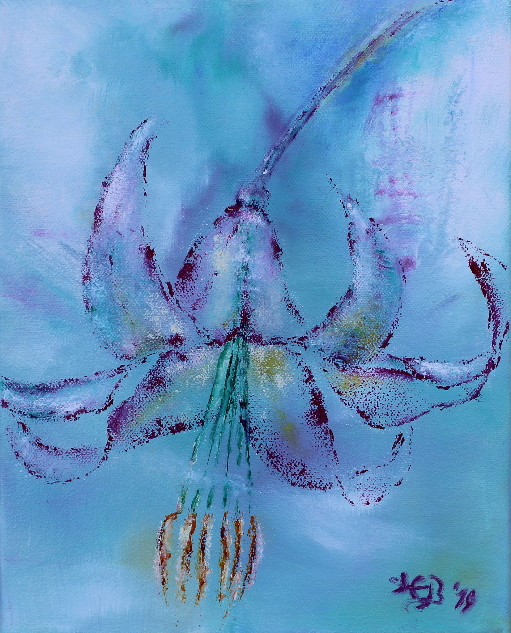 Lilie I, 2019, Öl, 30 x 24 cm