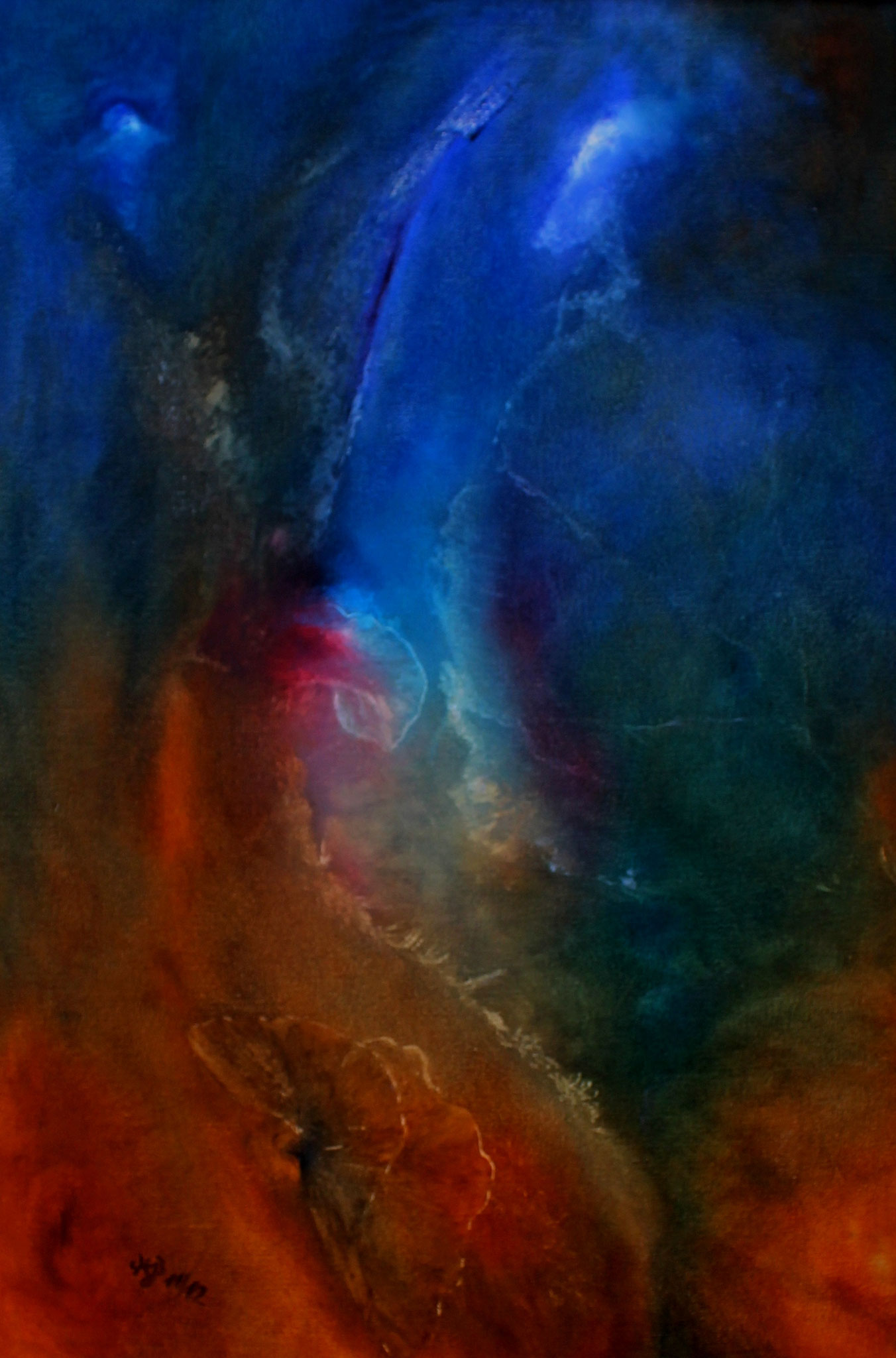 Tiefe I, 2012, Öl, 90 x 60 cm