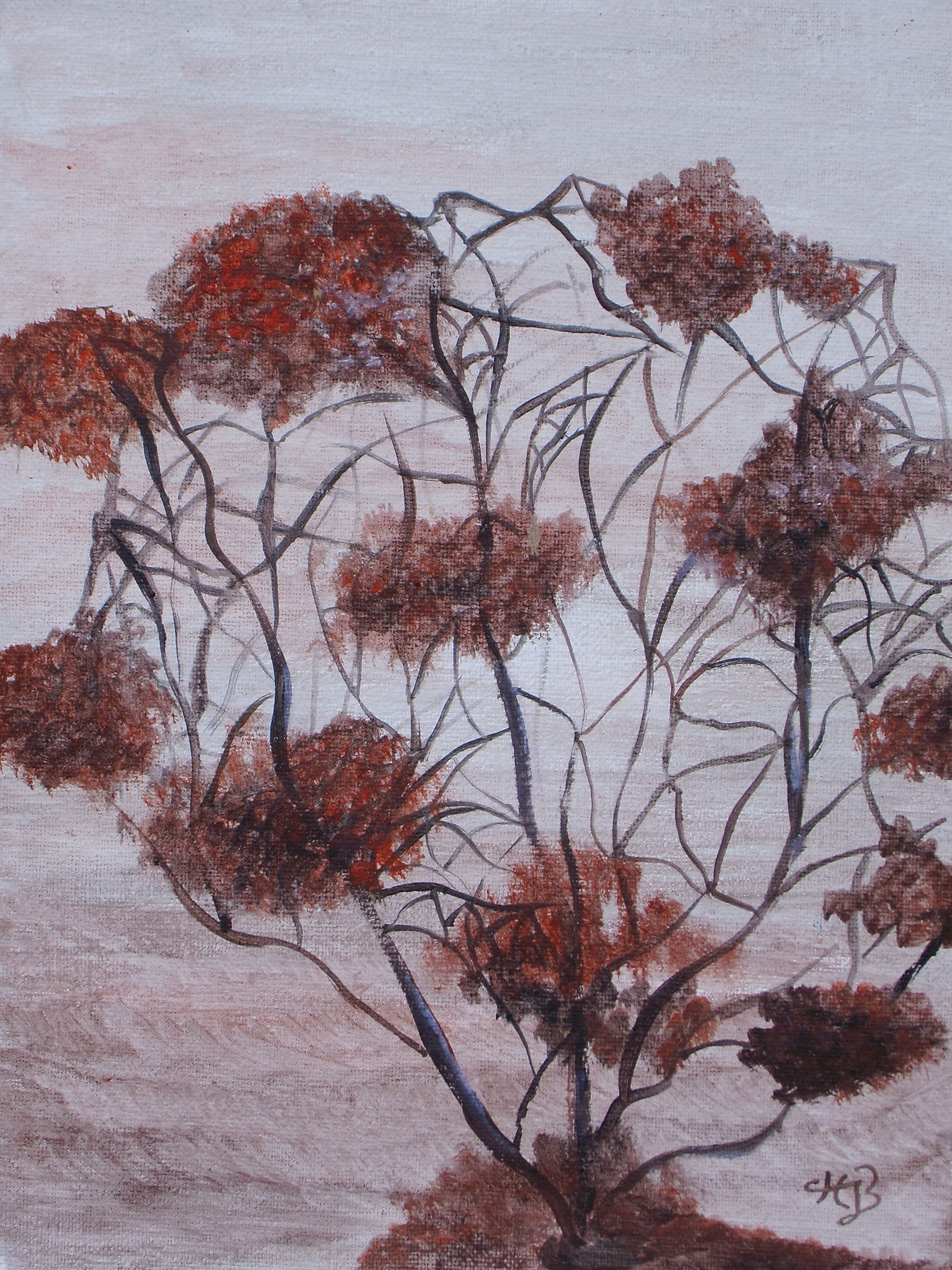 Strandbusch, 2006, Acryl, 18 x 24 cm