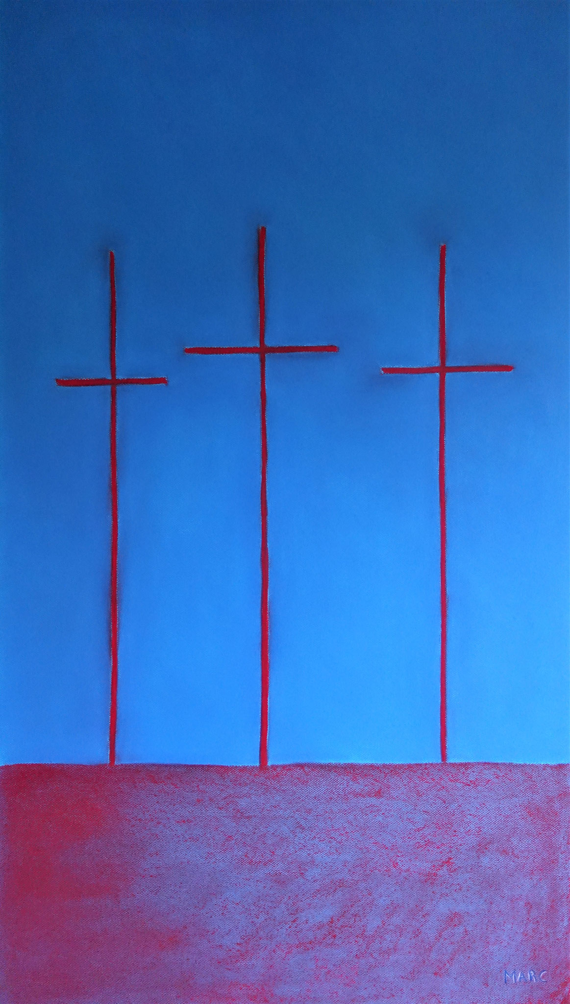 Les trois croix, 68x120, 2570 €