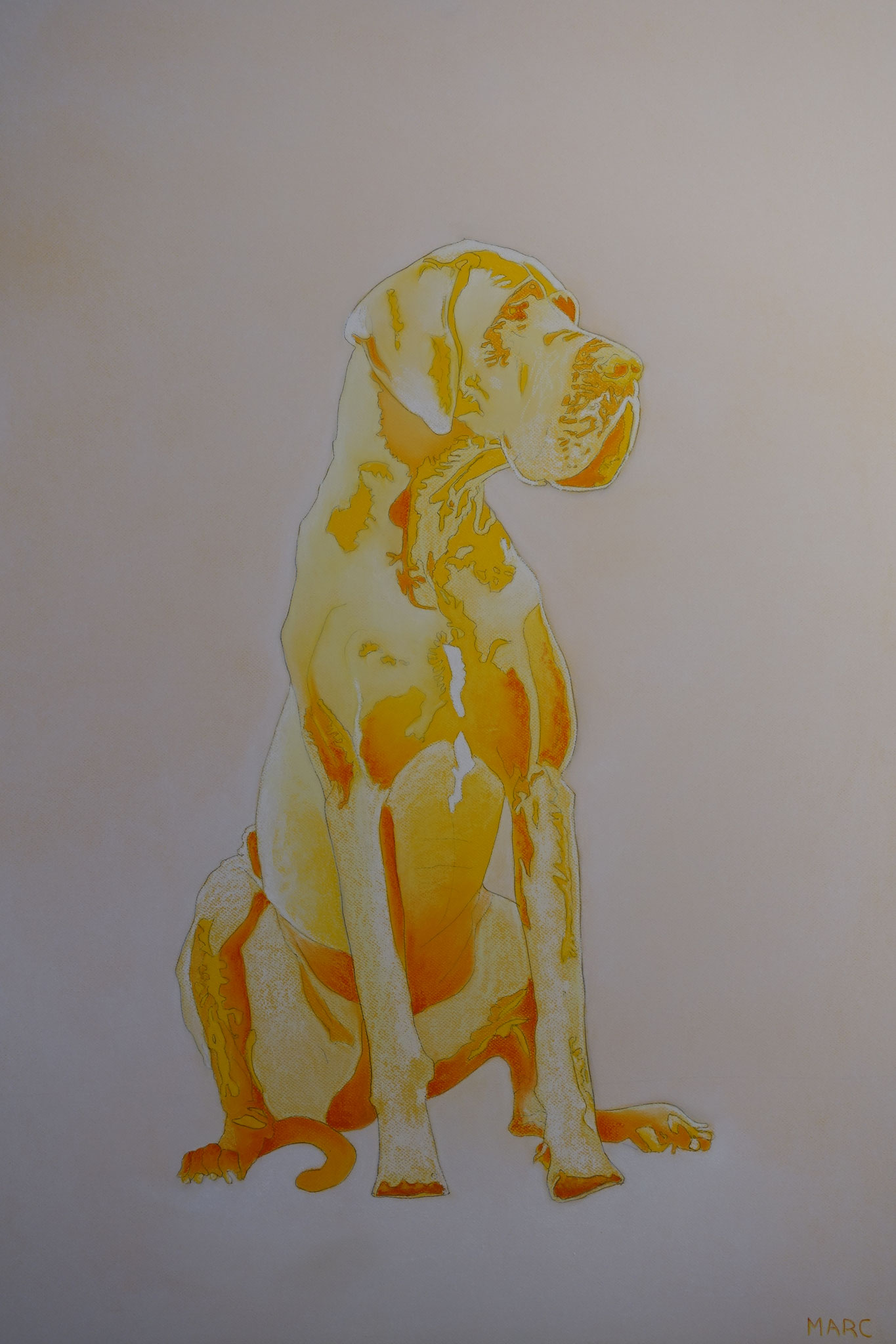Grand Chien Jaune, 80x120, 3000 €