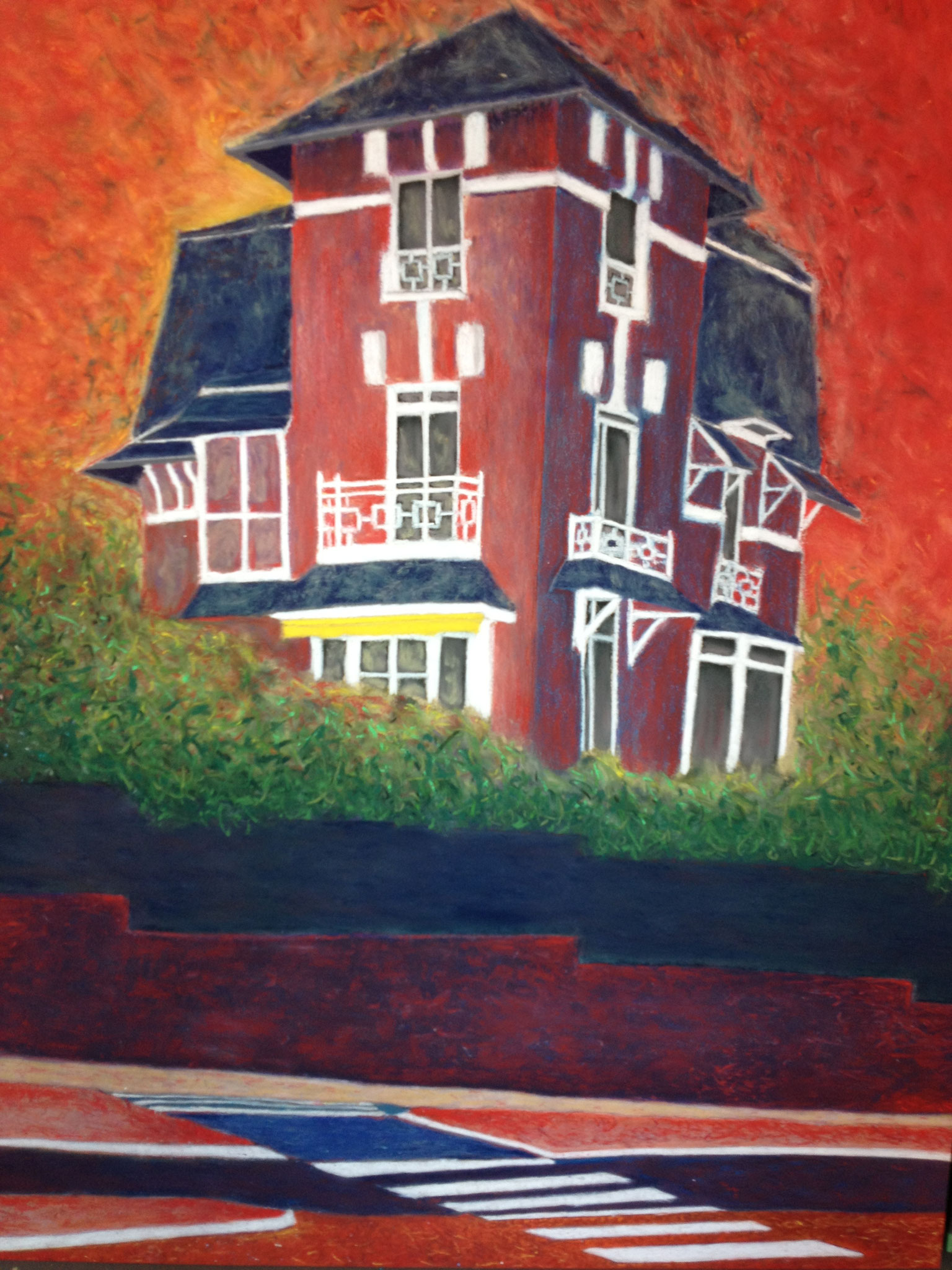 Maison rouge, 68x103, 1200 €