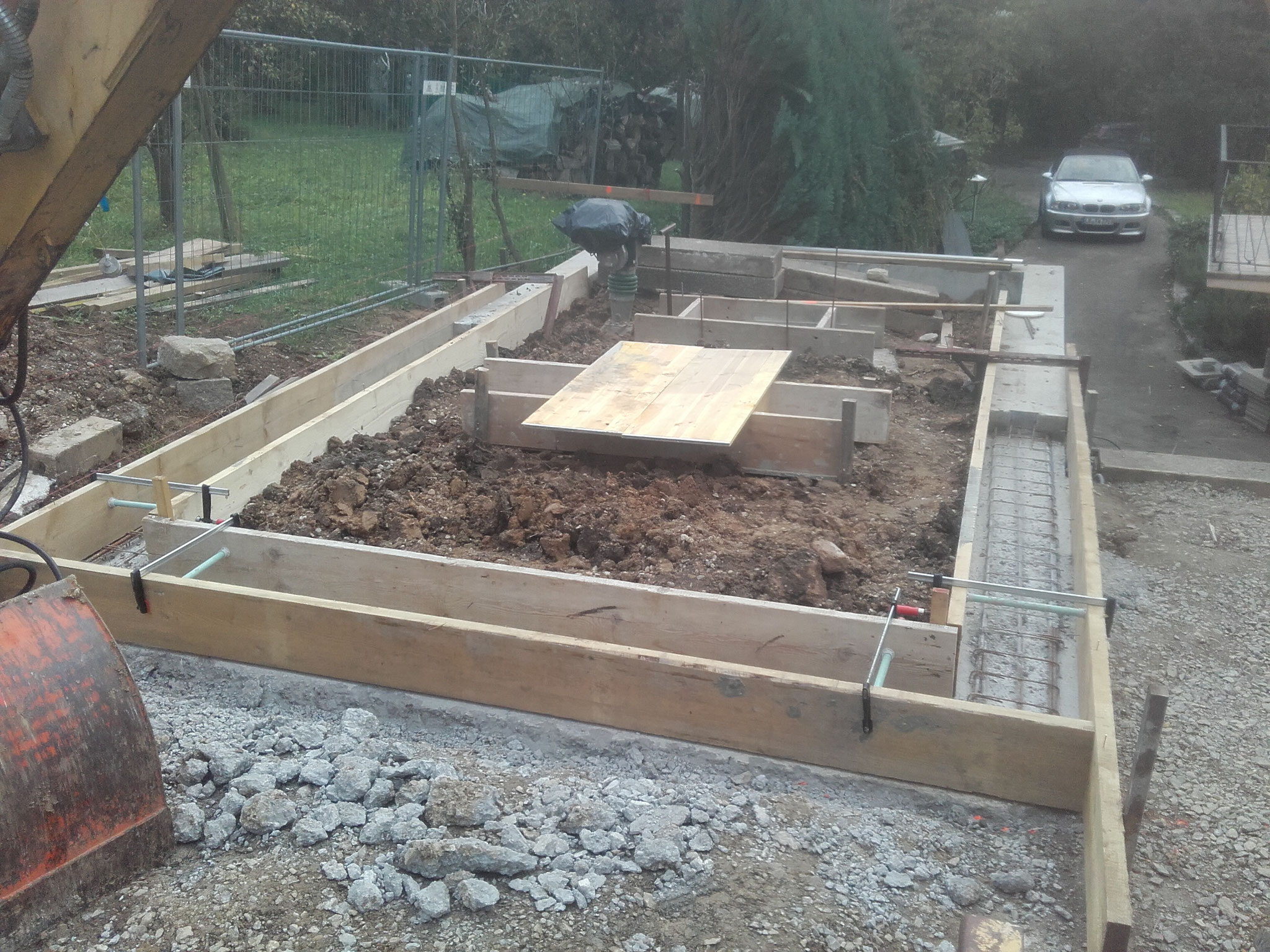 Fundament für Garage