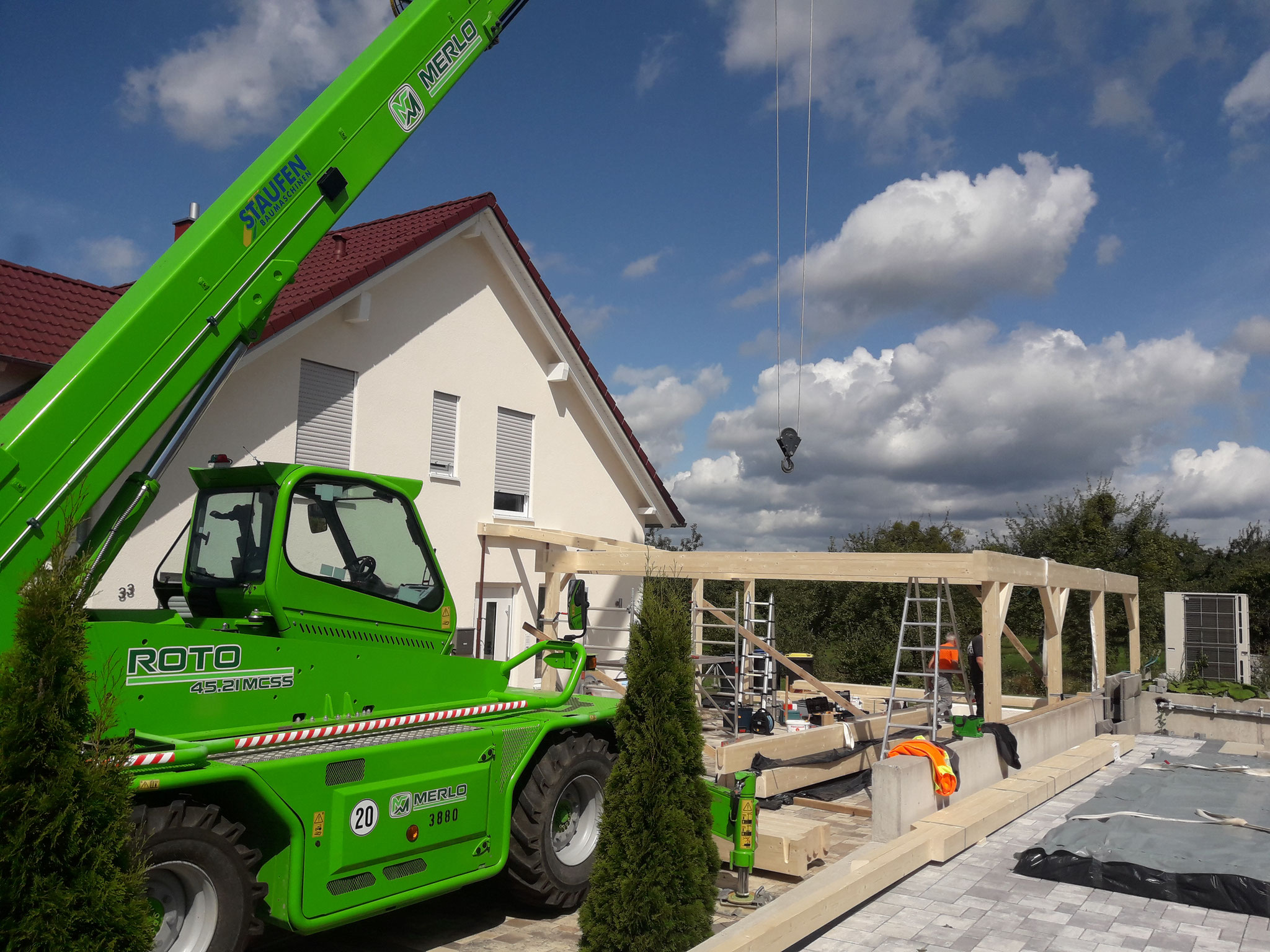 Carport mit Geräteraum