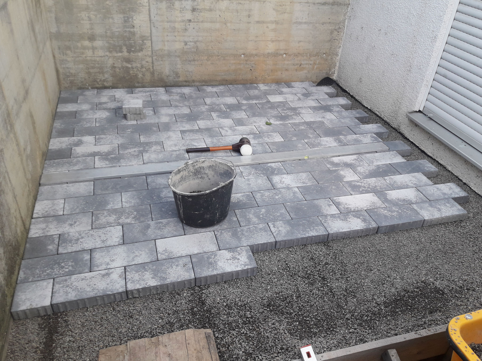 Terrasse gepflastert
