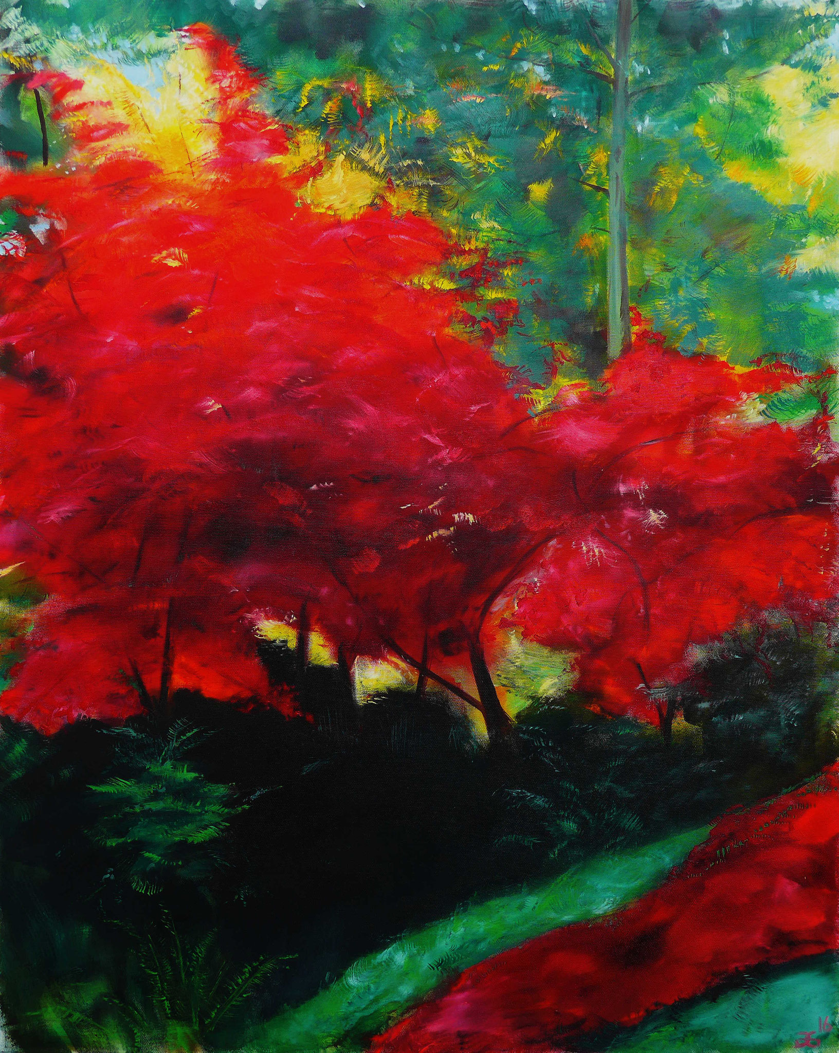 Park Härle I, 2016, Öl auf Leinwand, 100 x 80 cm