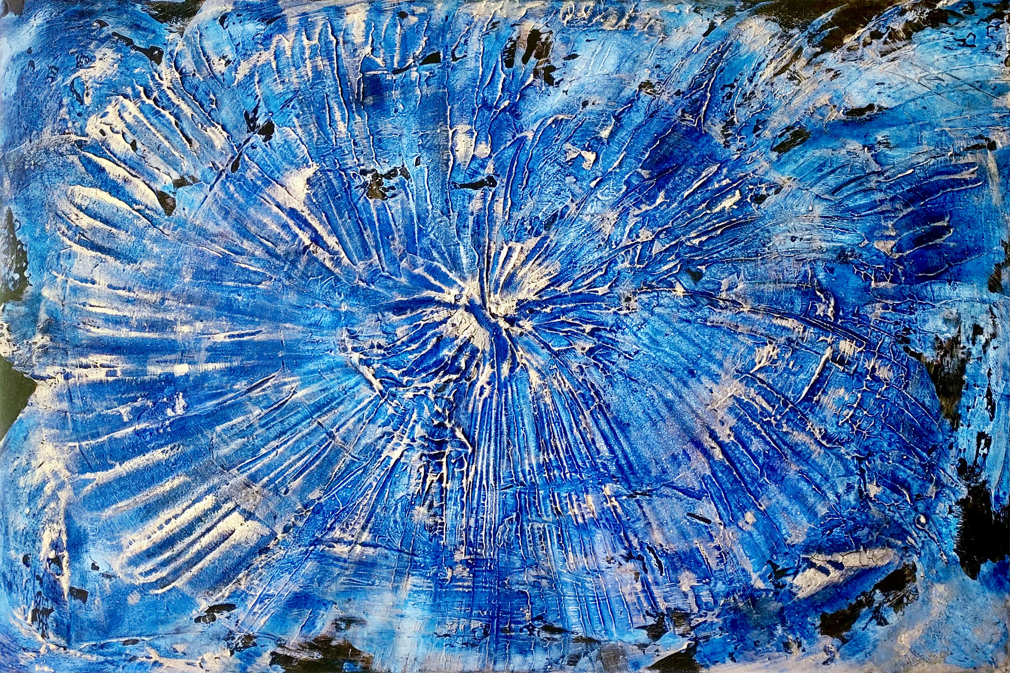 "Innovation" 60 x90 cm, SumpfkalkMix auf Leinwand 