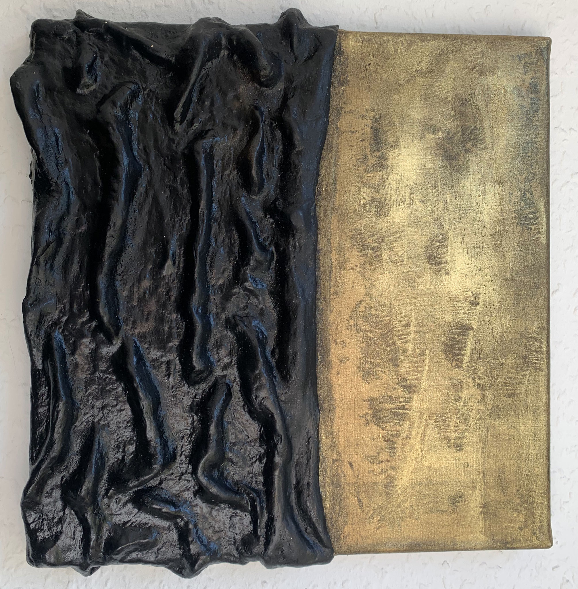 "golden Touch 2" 25 x 25 cm Mixed Media auf Leinwand, verkauft