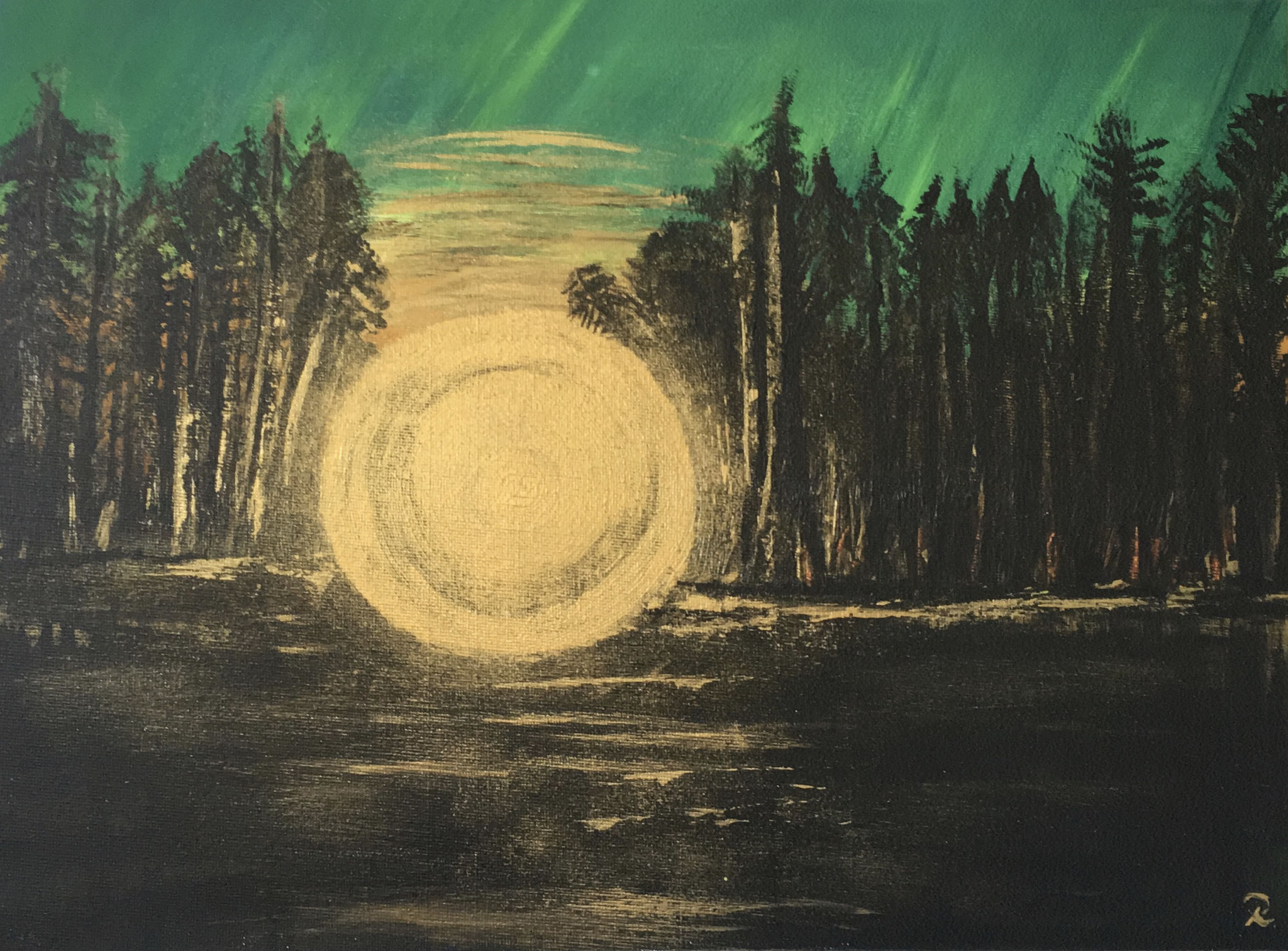"Ursprung" , 30x 40cm auf Malkarton