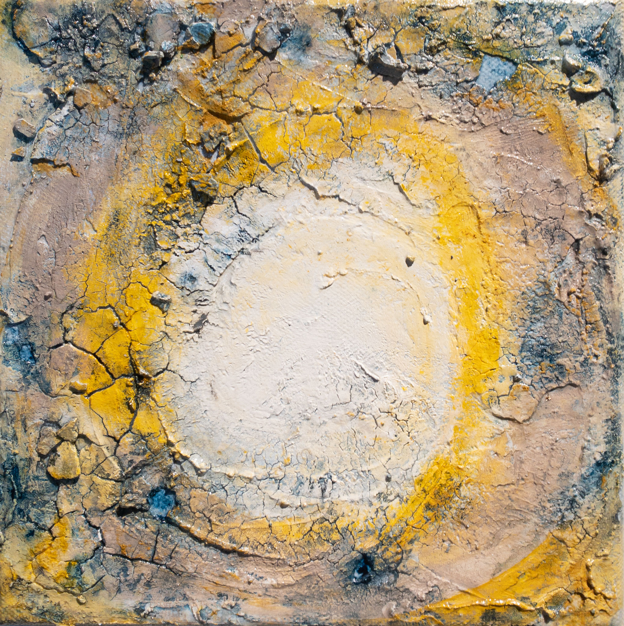 "Herz-Portal" 20 x 20cm Sumpfkalk Mix auf Leinwand