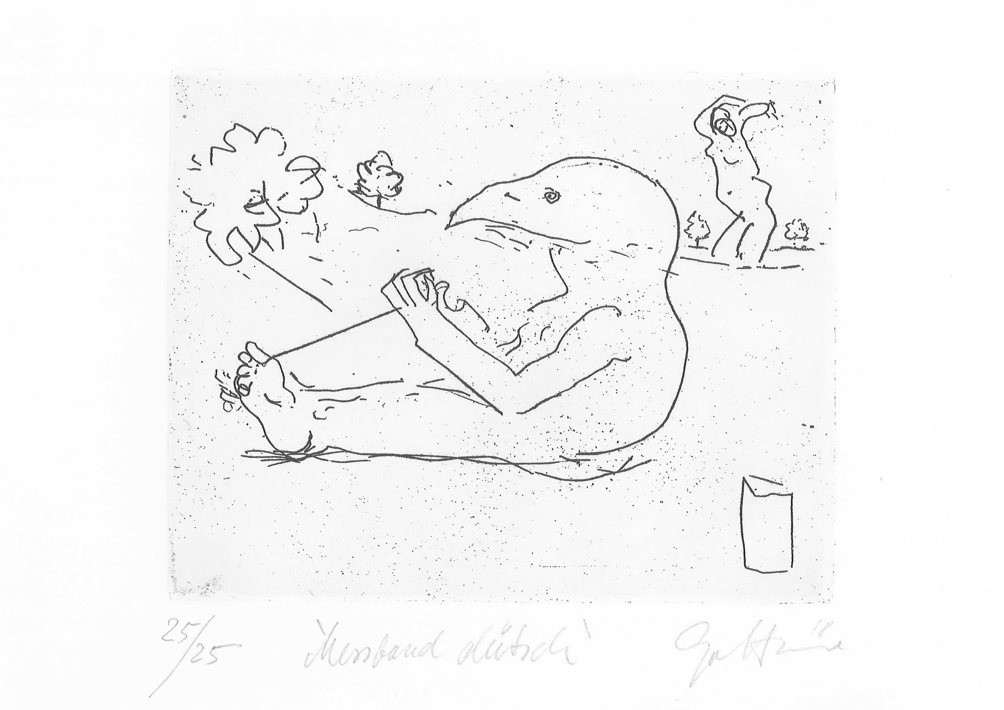 Edition 37. Dresdner Graphikmarkt 2018: Dieter Goltsche, Messband dütsch, Radierung