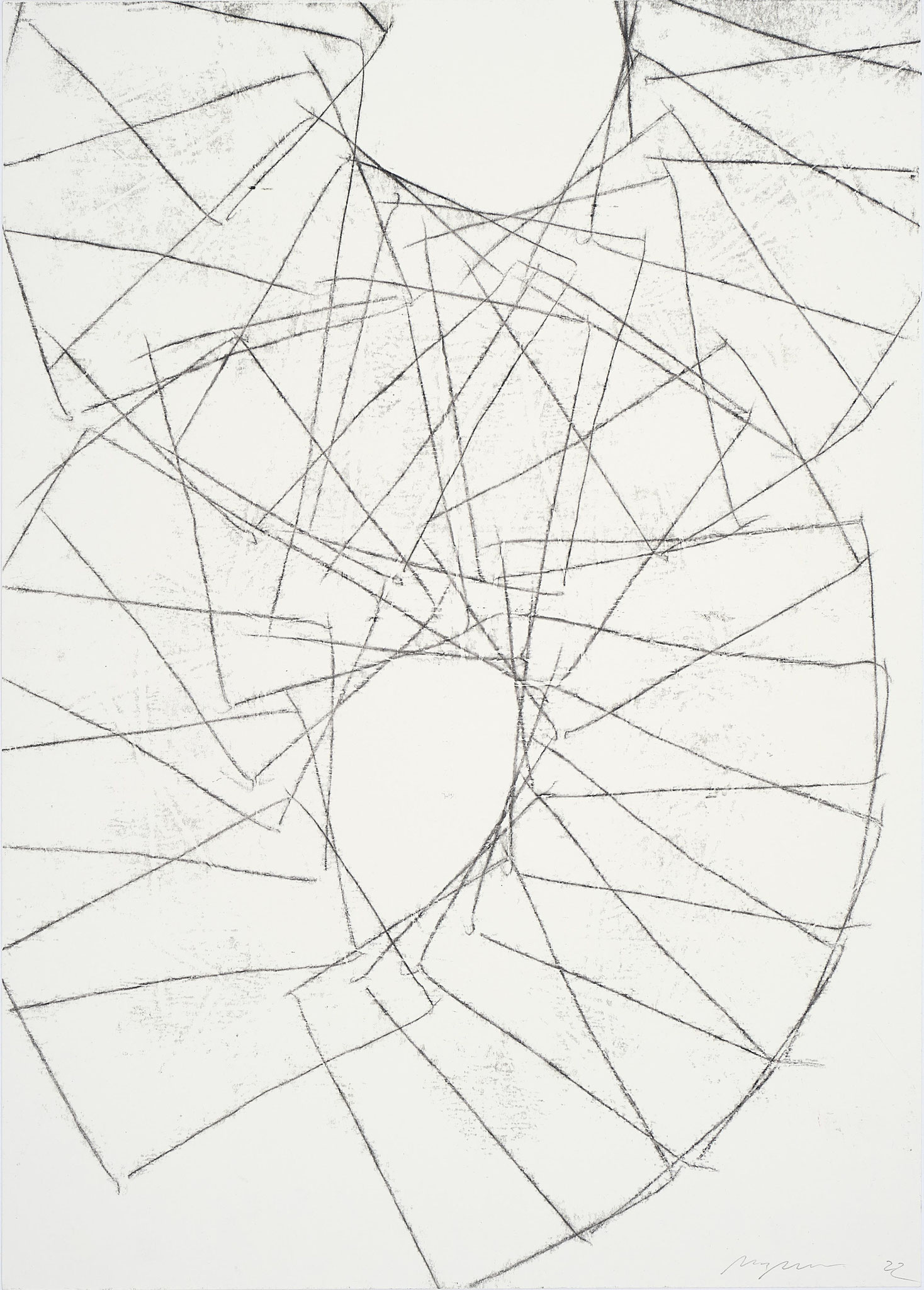 Jana Morgenstern, Kunstgraben 11.5.22 IV, 2022, Monotypie