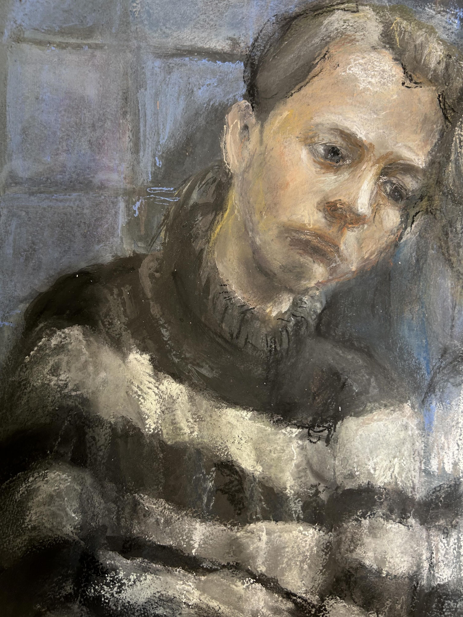 Hanif Lehmann, Nach der Arbeit, 2024, Pastell