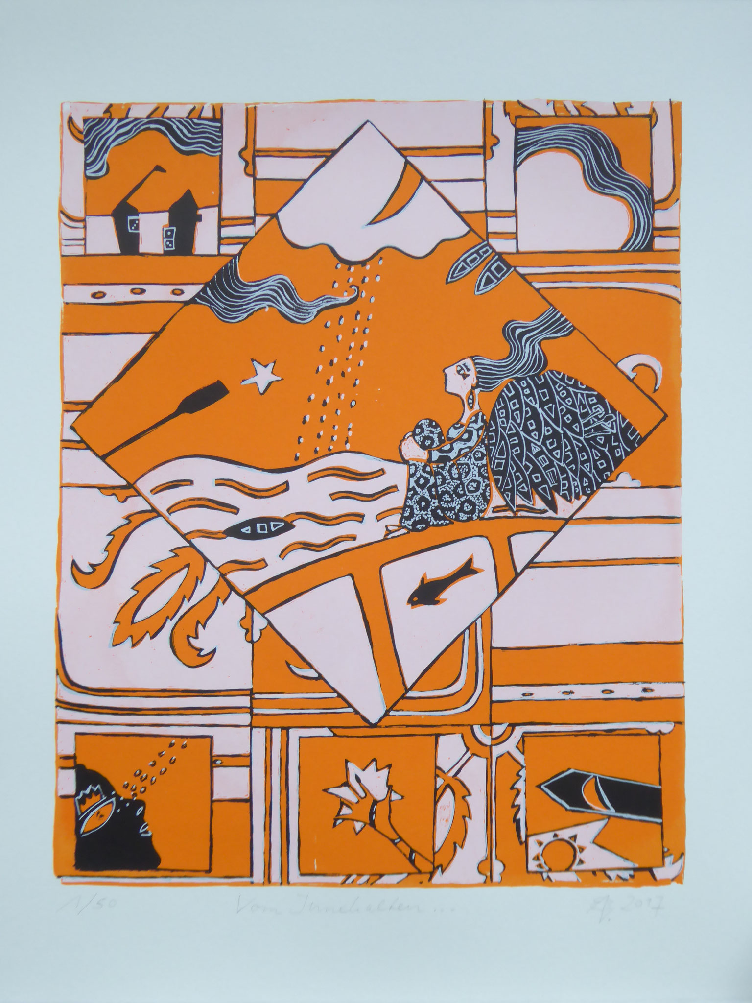 Edition 36. Dresdner Graphikmarkt 2017: Annette von Bodecker-Büttner, Vom Innehalten…, Siebdruck