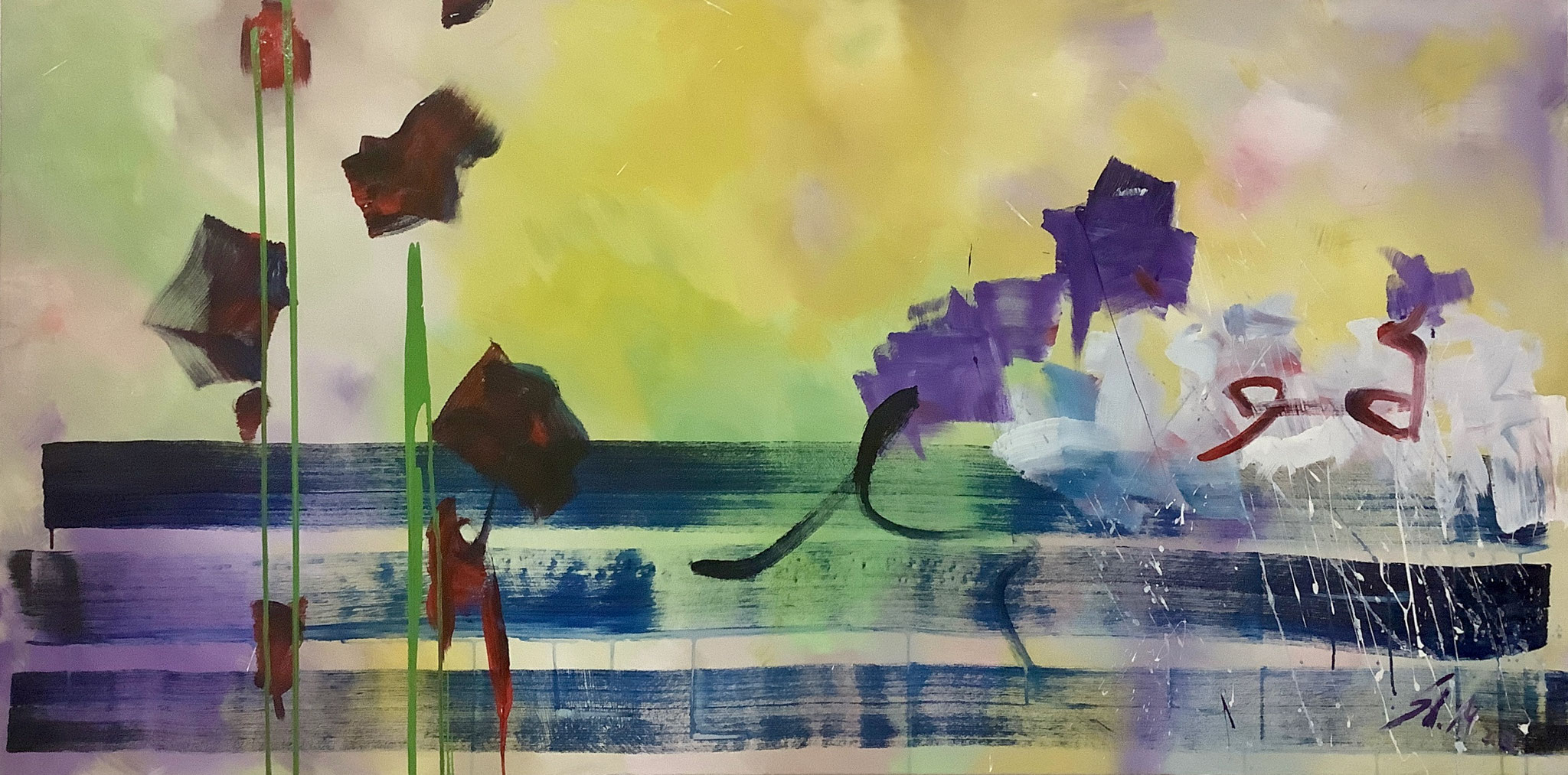 "ohne Titel", 100cm x 200cm, Acryl On Canvas, Stefan Miteff 2022