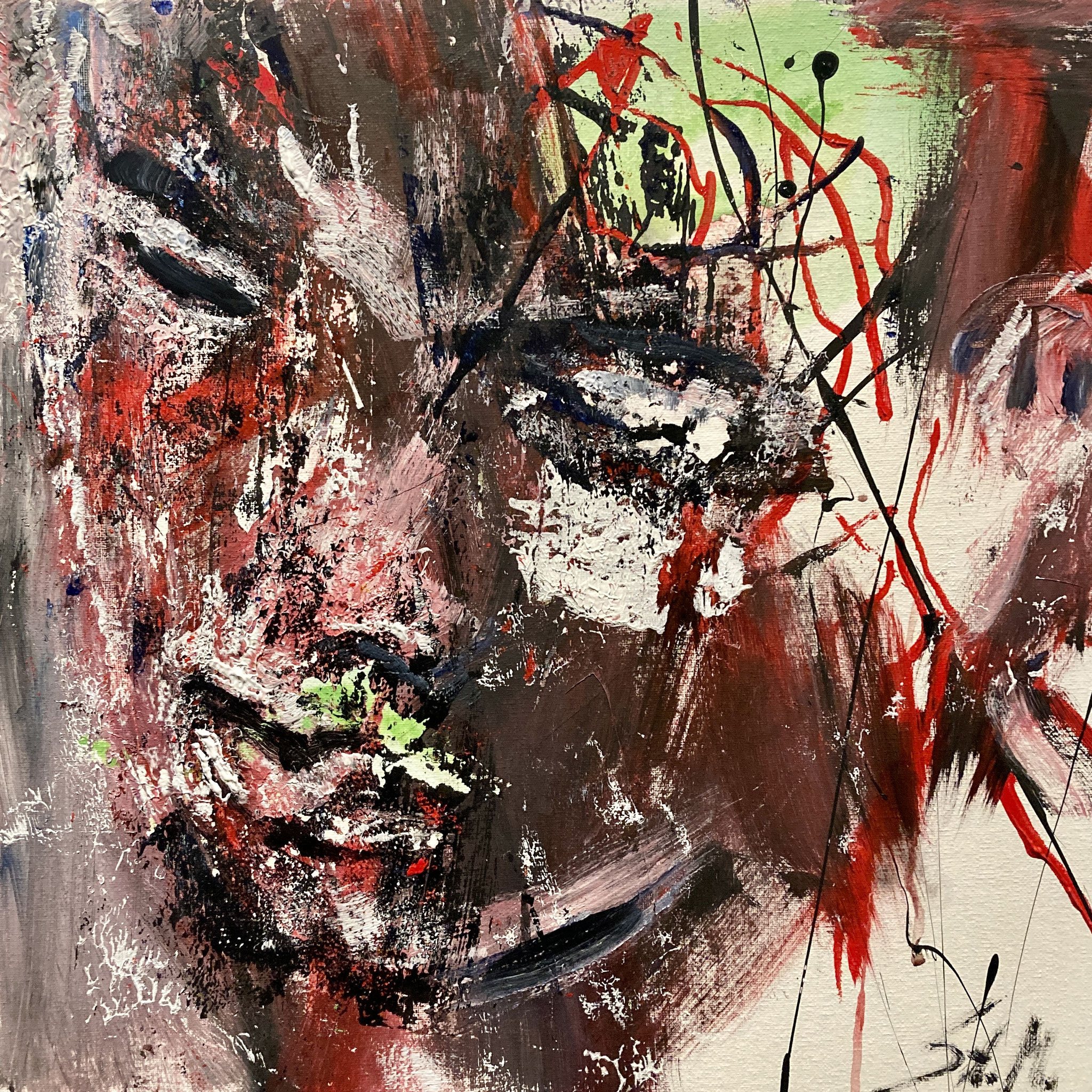 "ohne Titel", 40cm x 40cm, MixedMedia On Canvas, 2024